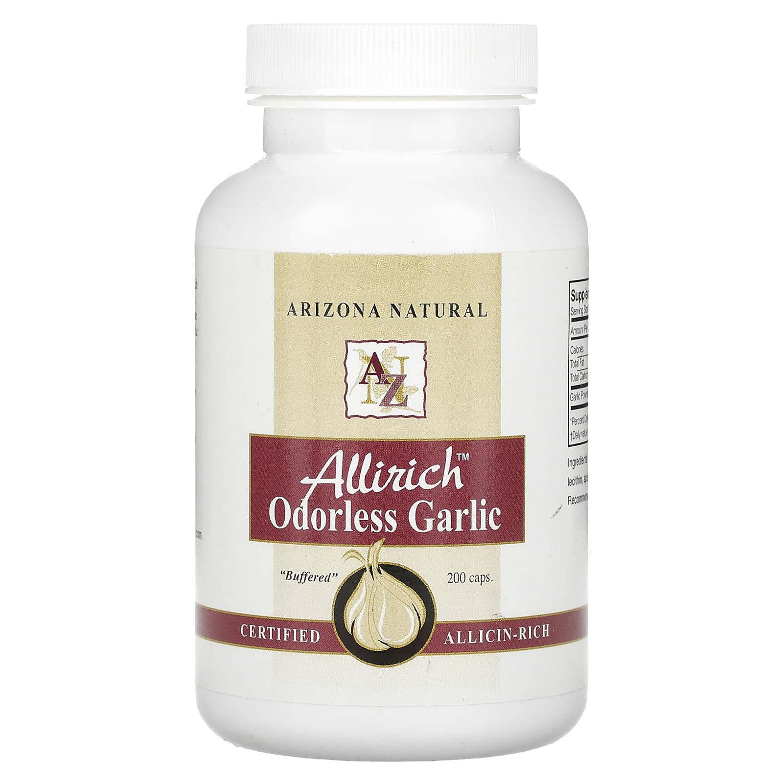 Optimize Cholesterol with Arizona Natural Odorless Garlic 200 Caps - Image 1