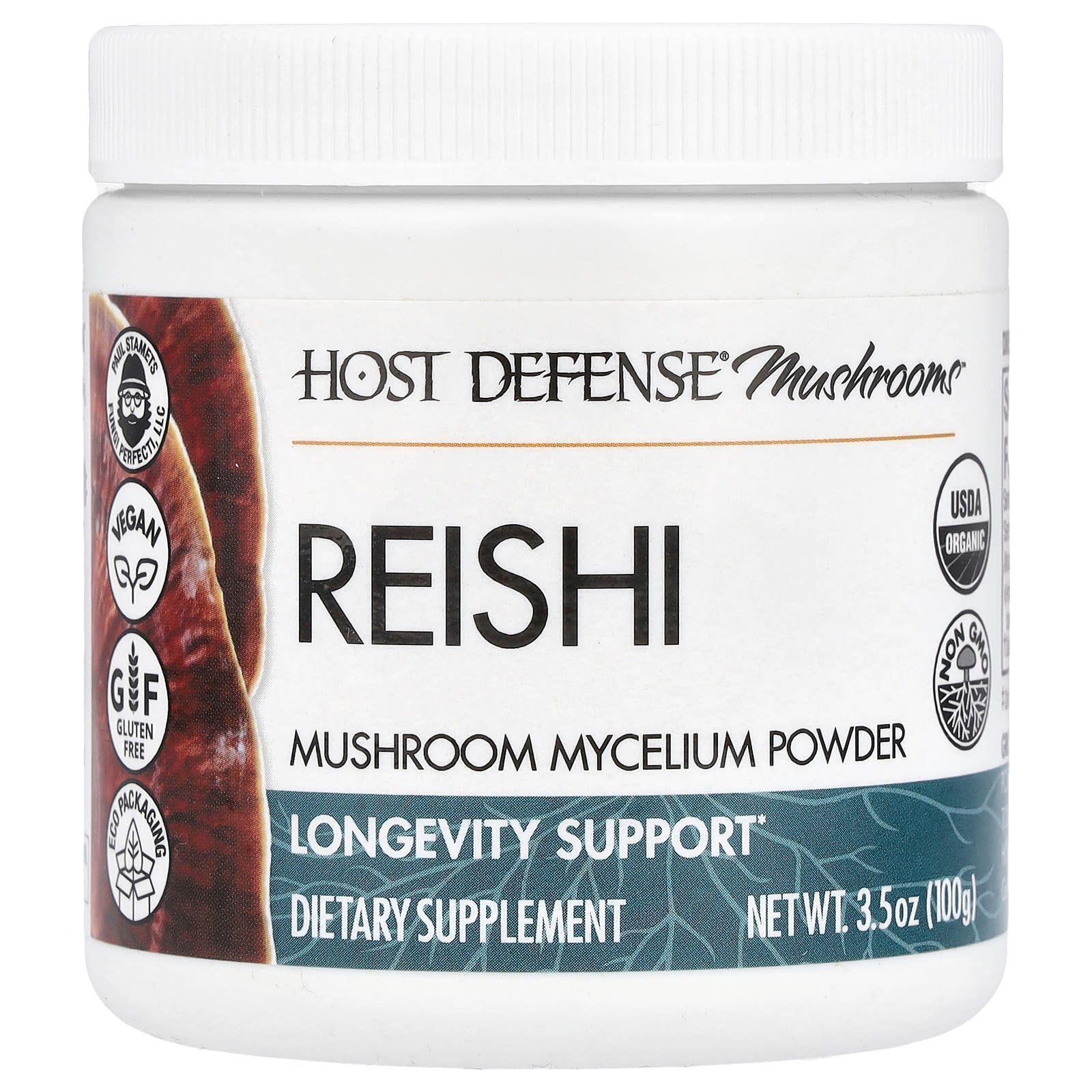 USDA Organic Reishi Mushroom Mycelium Powder for Whole-Body Wellness - Image 1