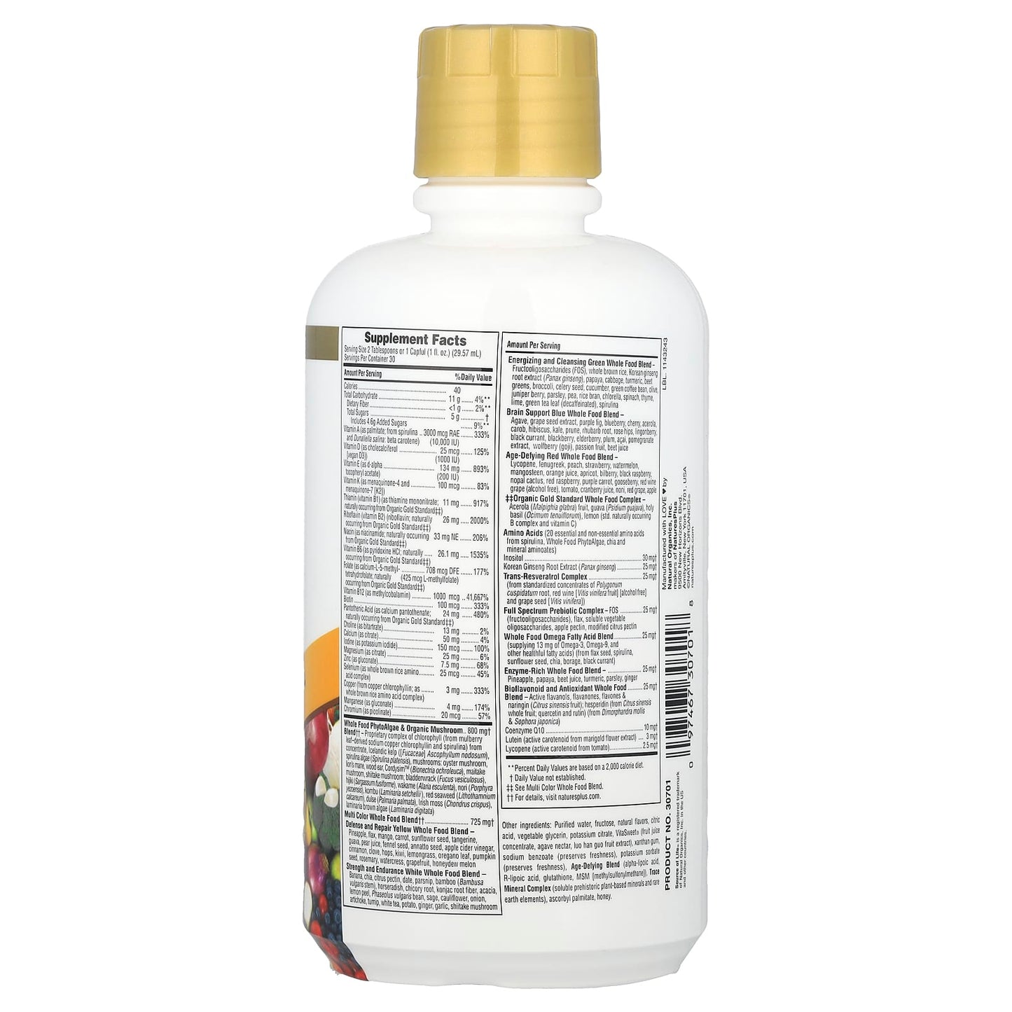 NaturesPlus, Source of Life®, Gold Liquid, Tropical Fruit, 30 fl oz (887.10 ml)