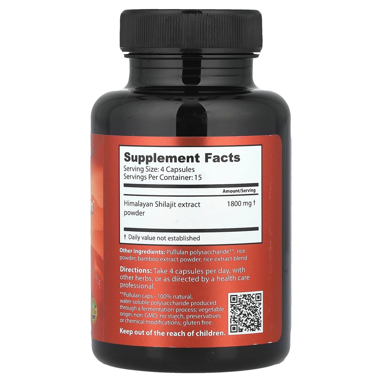 High Mountain Shilajit 450mg Capsules by Dragon Herbs - Himalayan Rock Exudate - Image 2