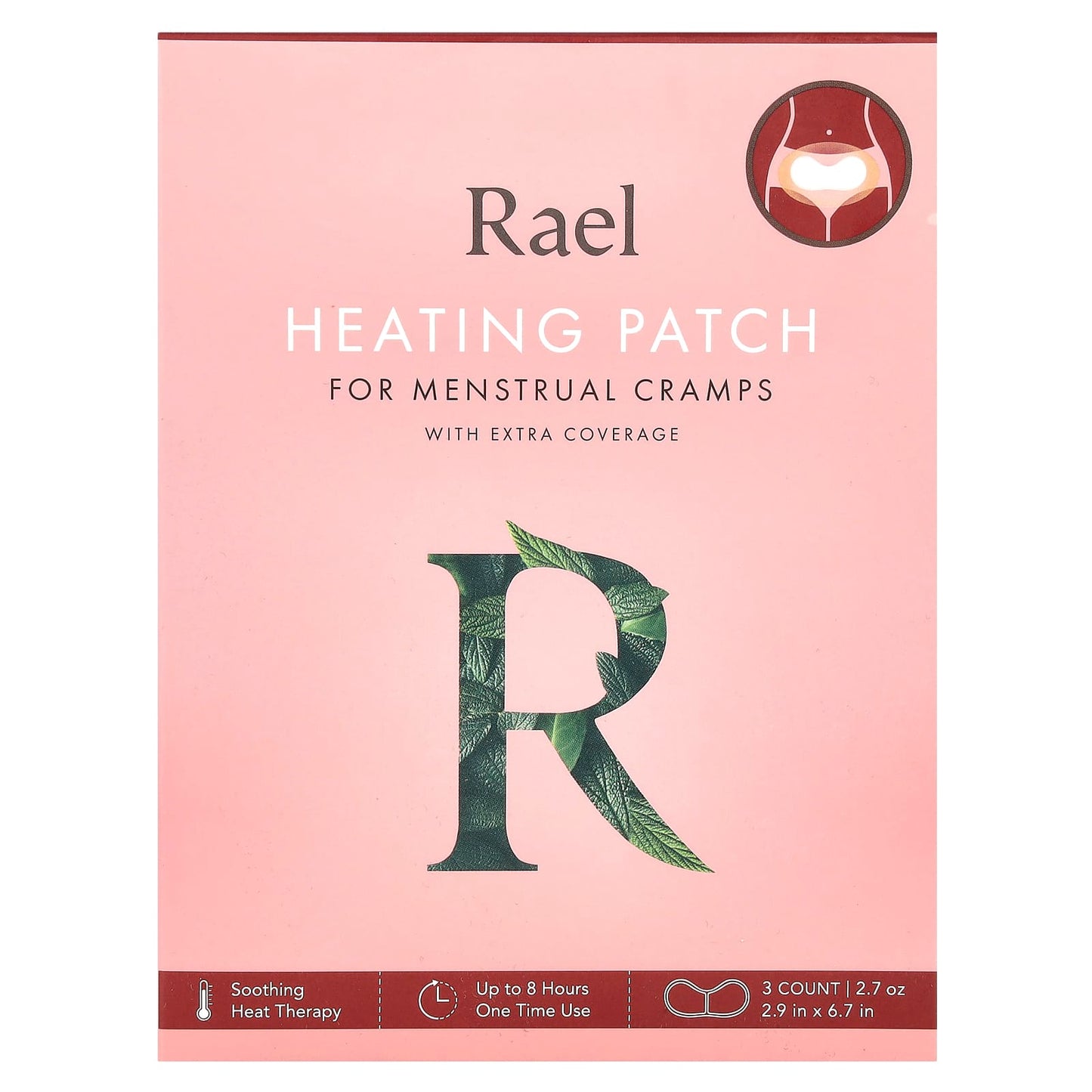 Rael, Heating Patch for Menstrual Cramps, 3 Count - Image 1