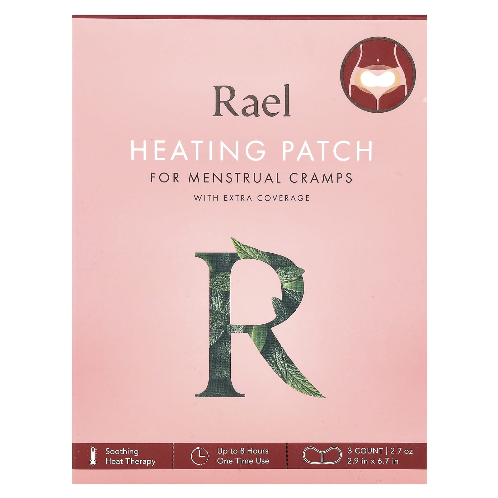 Rael, Heating Patch for Menstrual Cramps, 3 Count - Image 1