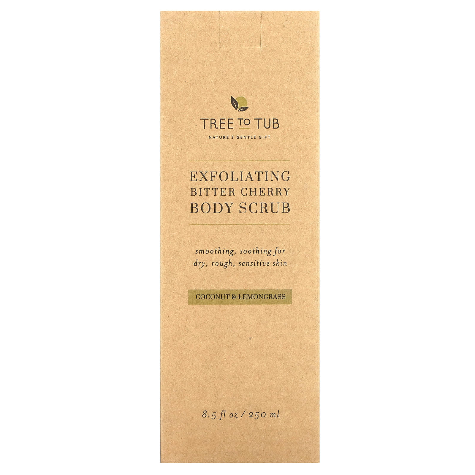 Tree To Tub, Exfoliating Bitter Cherry Body Scrub, Coconut & Lemongrass , 8.5 fl oz (250 ml) - Image 2