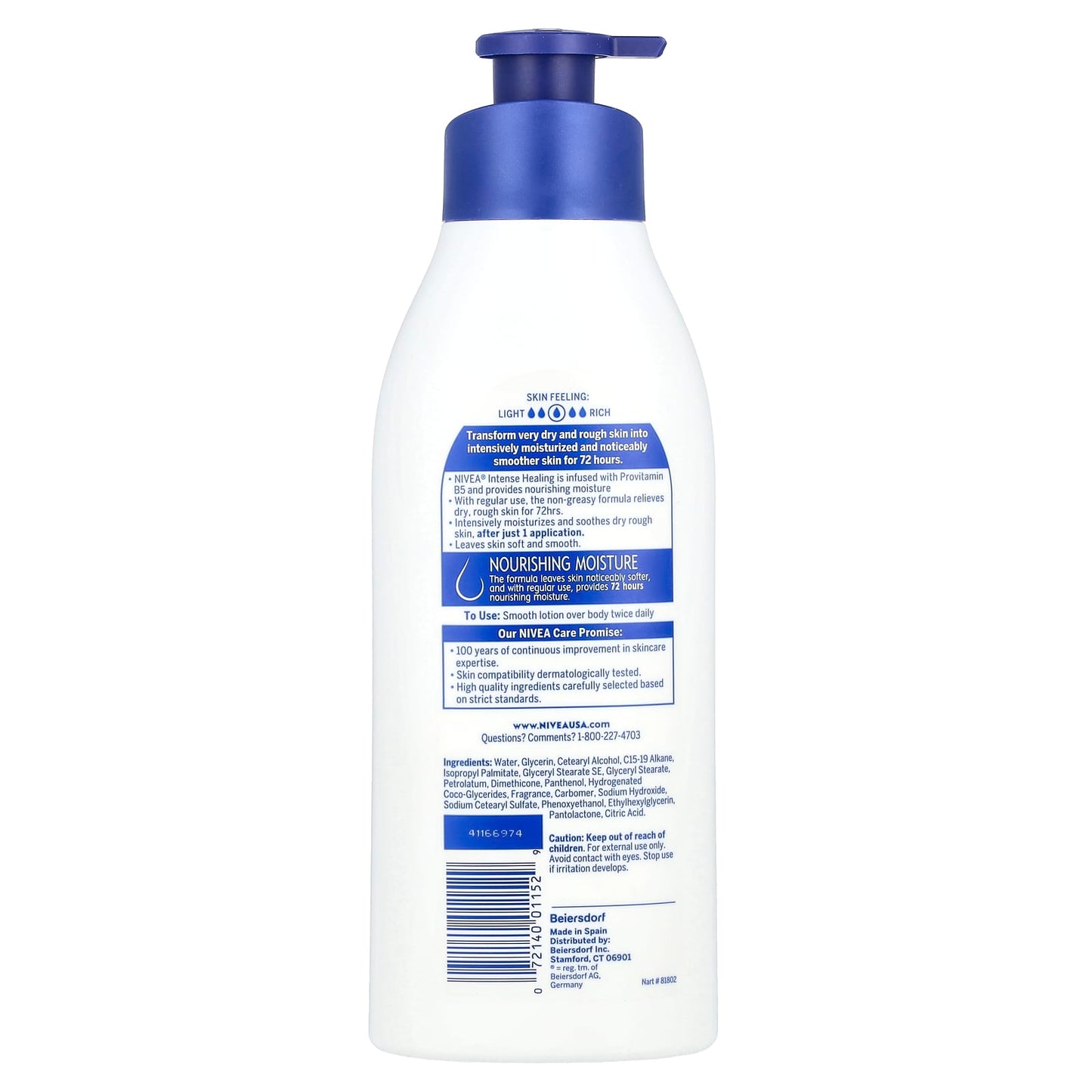Nivea, Intense Healing, Moisture Body Lotion, Very Dry & Rough Skin, 16.9 fl oz (500 ml) - Image 2