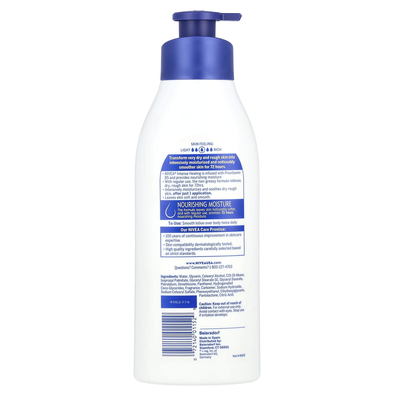 Nivea, Intense Healing, Moisture Body Lotion, Very Dry & Rough Skin, 16.9 fl oz (500 ml) - Image 2