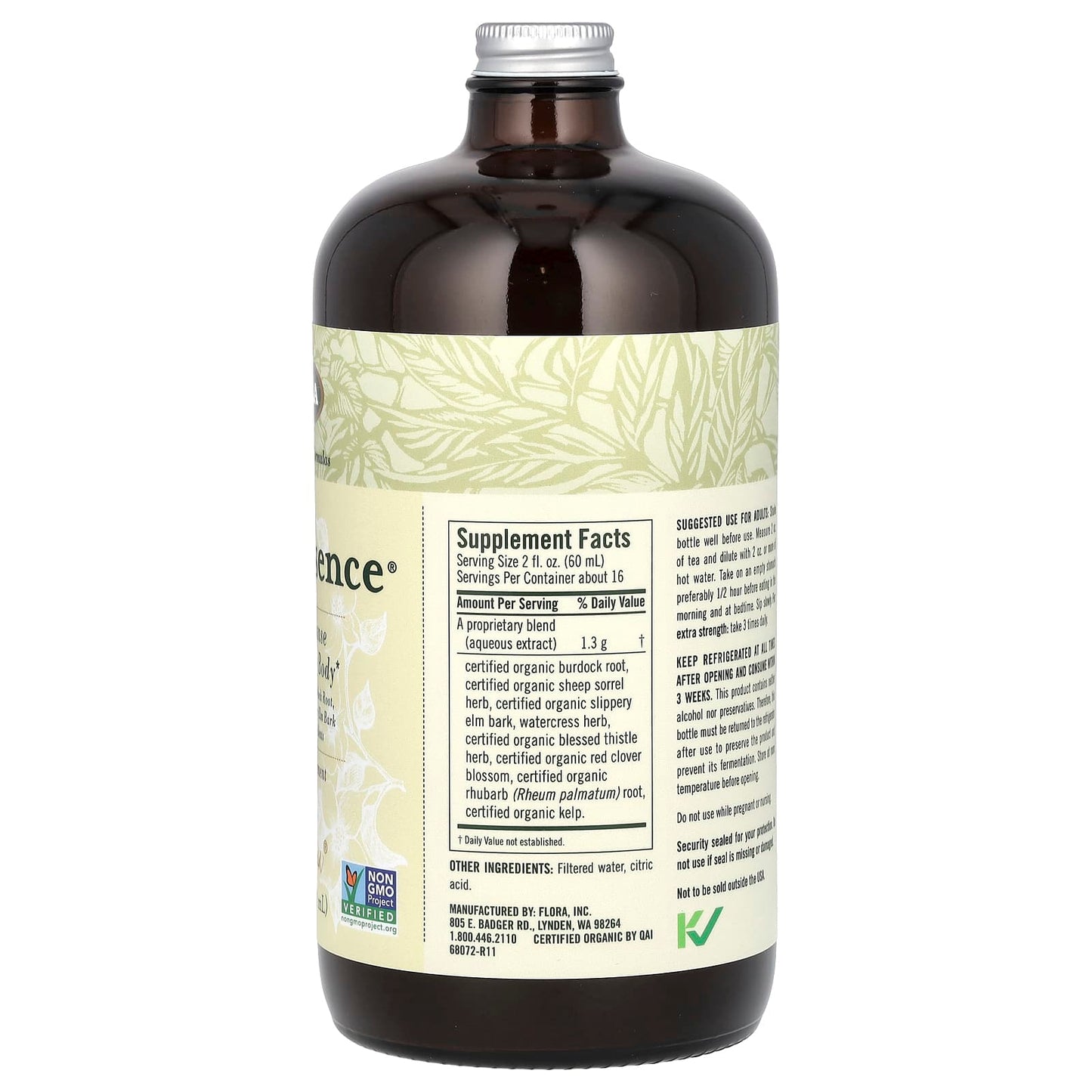 Flora Flor-Essence Herbal Detox Tea, 32 fl oz, 97% Organic - Image 2