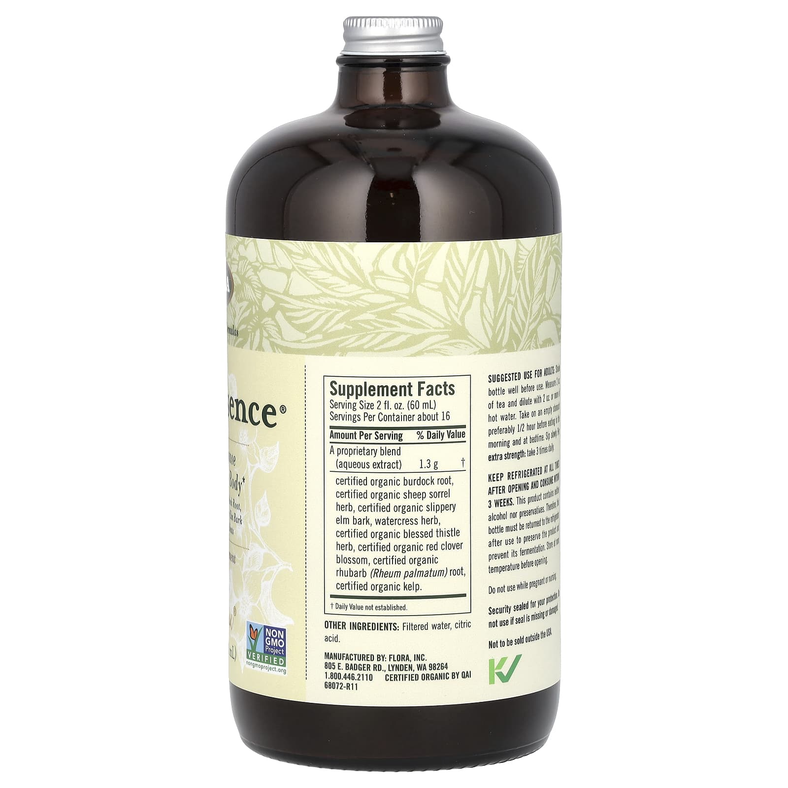 Flora Flor-Essence Herbal Detox Tea, 32 fl oz, 97% Organic - Image 2