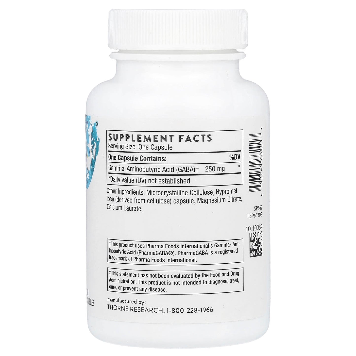 Thorne, PharmaGABA-250, 60 Capsules (250 mg per Capsule) - Image 2