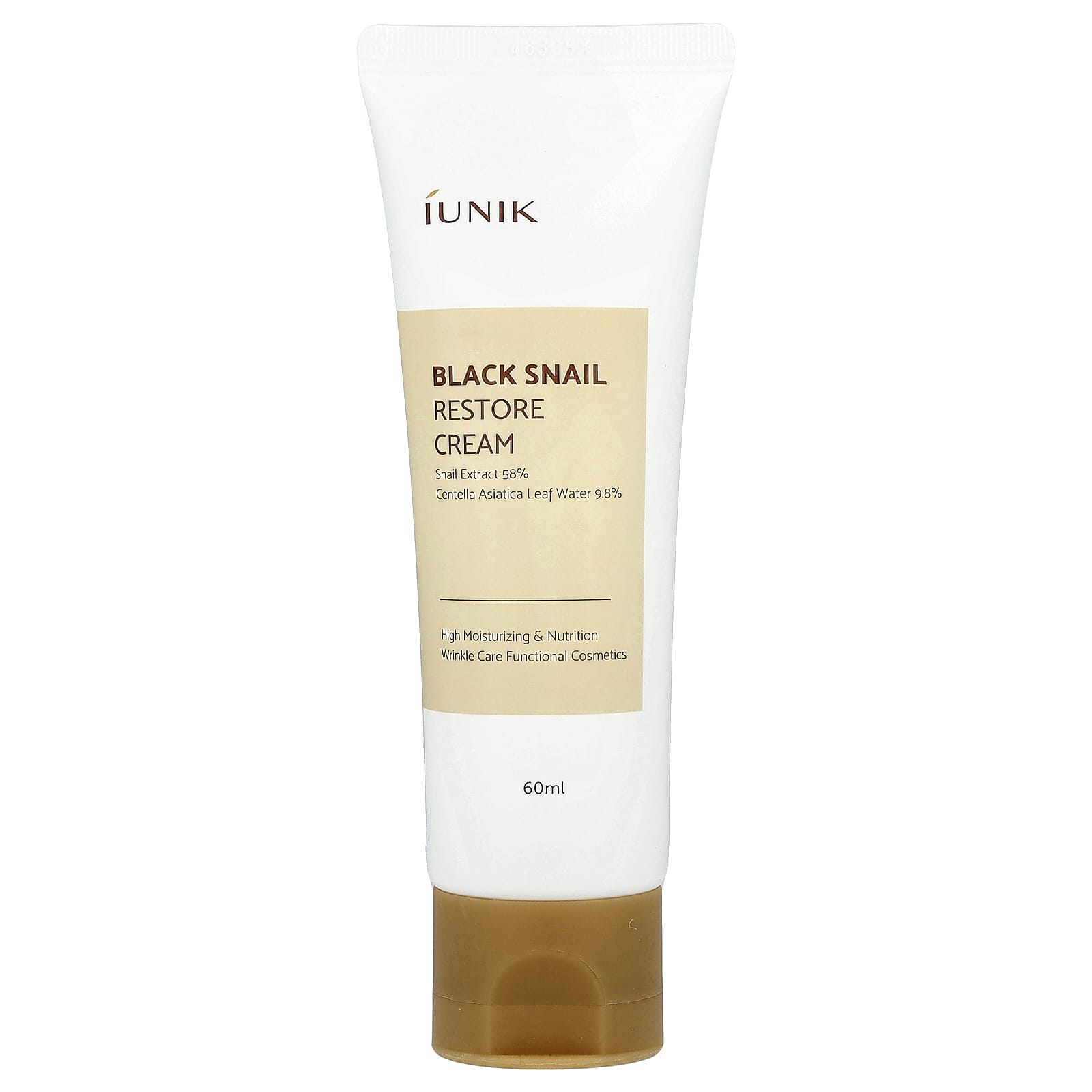 iUNIK Black Snail Restore Cream for Glowing Skin, 60ml - Image 1