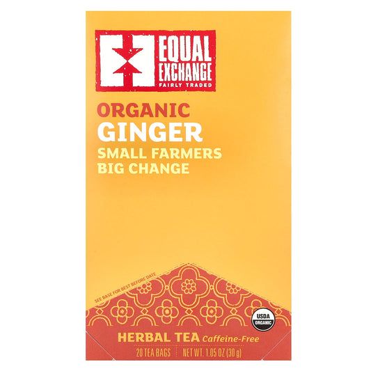 Organic Ginger Tea by Equal Exchange - 20 Tea Bags - Image 1