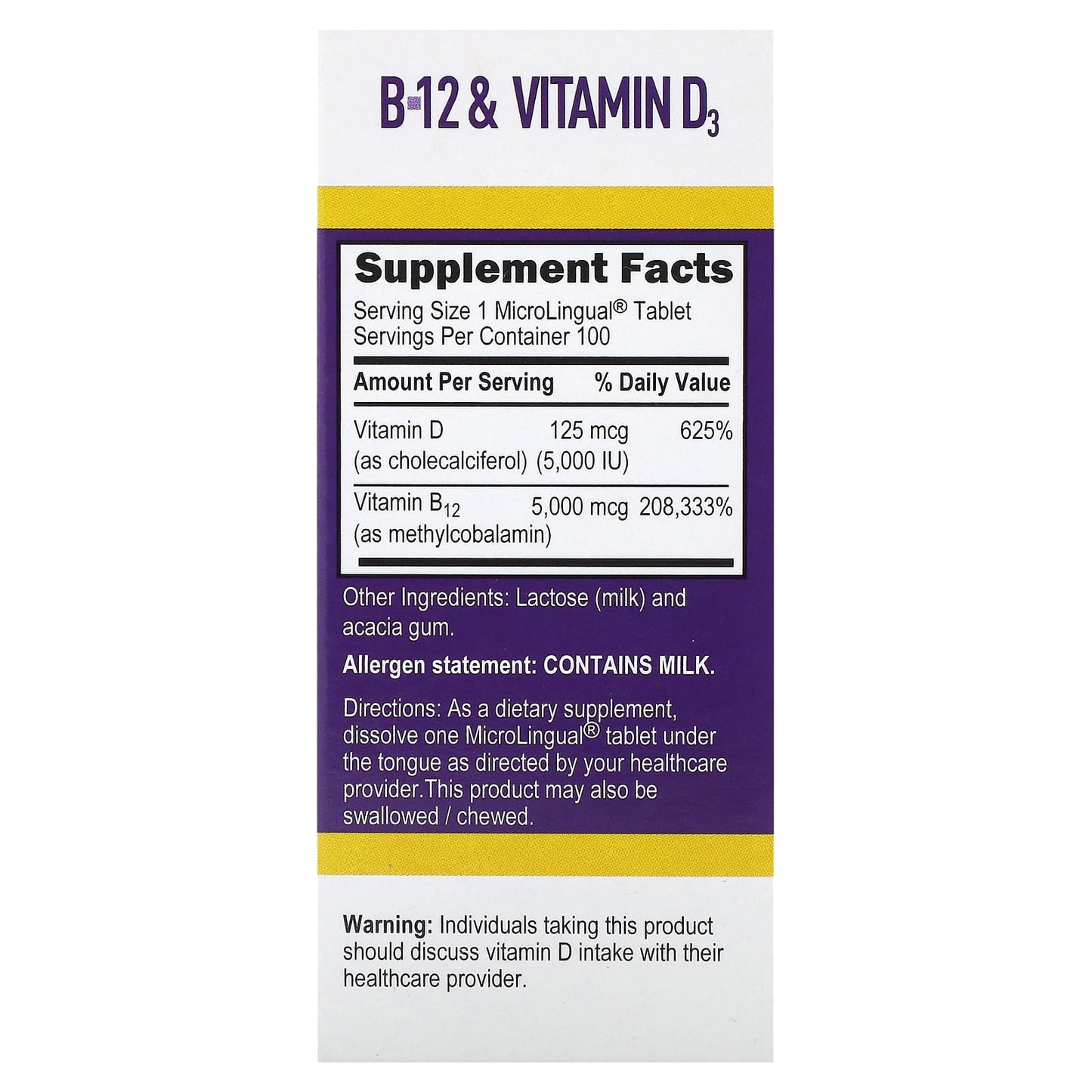 Superior Source, Methylcobalamin B-12 & Vitamin D3, 100 MicroLingual Instant Dissolve Tablets - Image 2
