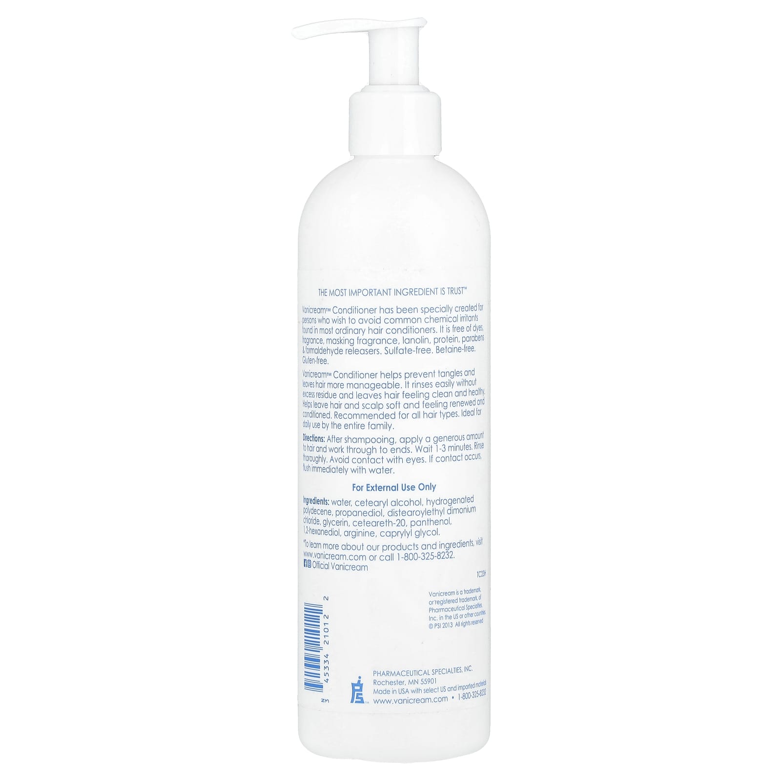 Vanicream, Conditioner, For Sensitive Skin, 12 fl oz (355 ml) - Image 2
