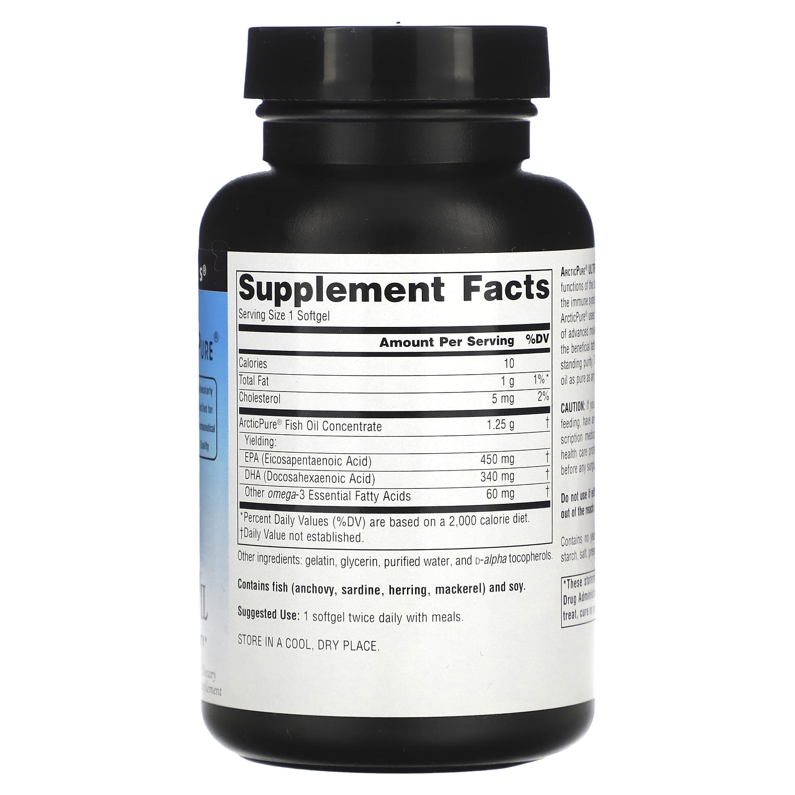 Source Naturals, Arctic Pure, Ultra Potency Omega-3 Fish Oil, 850 mg, 60 Softgels - Image 2