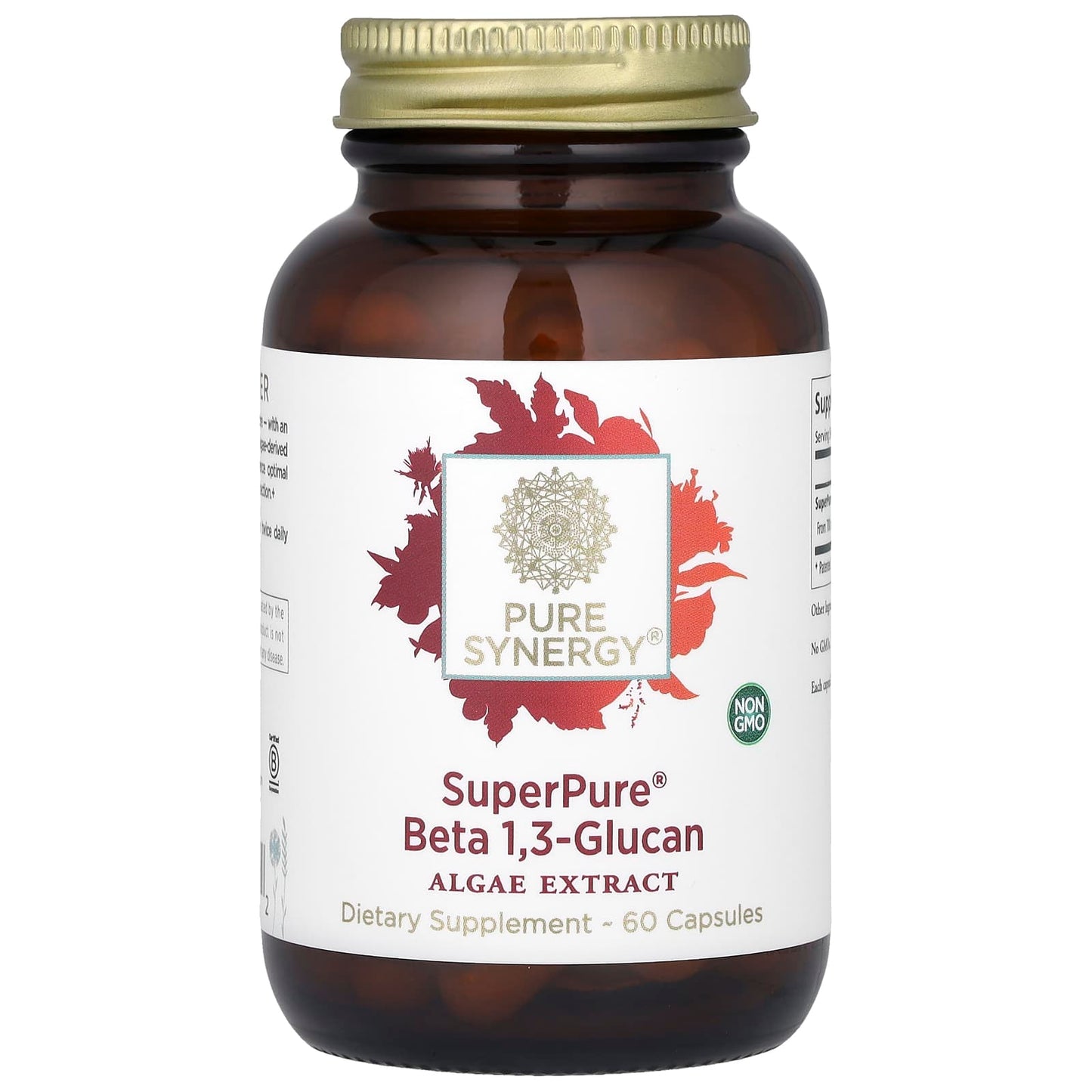 Pure Synergy, SuperPure Beta 1,3 Glucan, Algae Extract, 60 Capsules (500 mg per Capsule) - Image 1