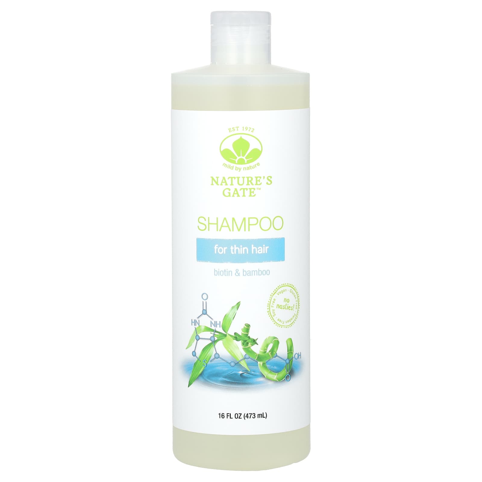 Biotin & Bamboo Shampoo for Thin Hair - Gentle, Natural Formula - Image 1