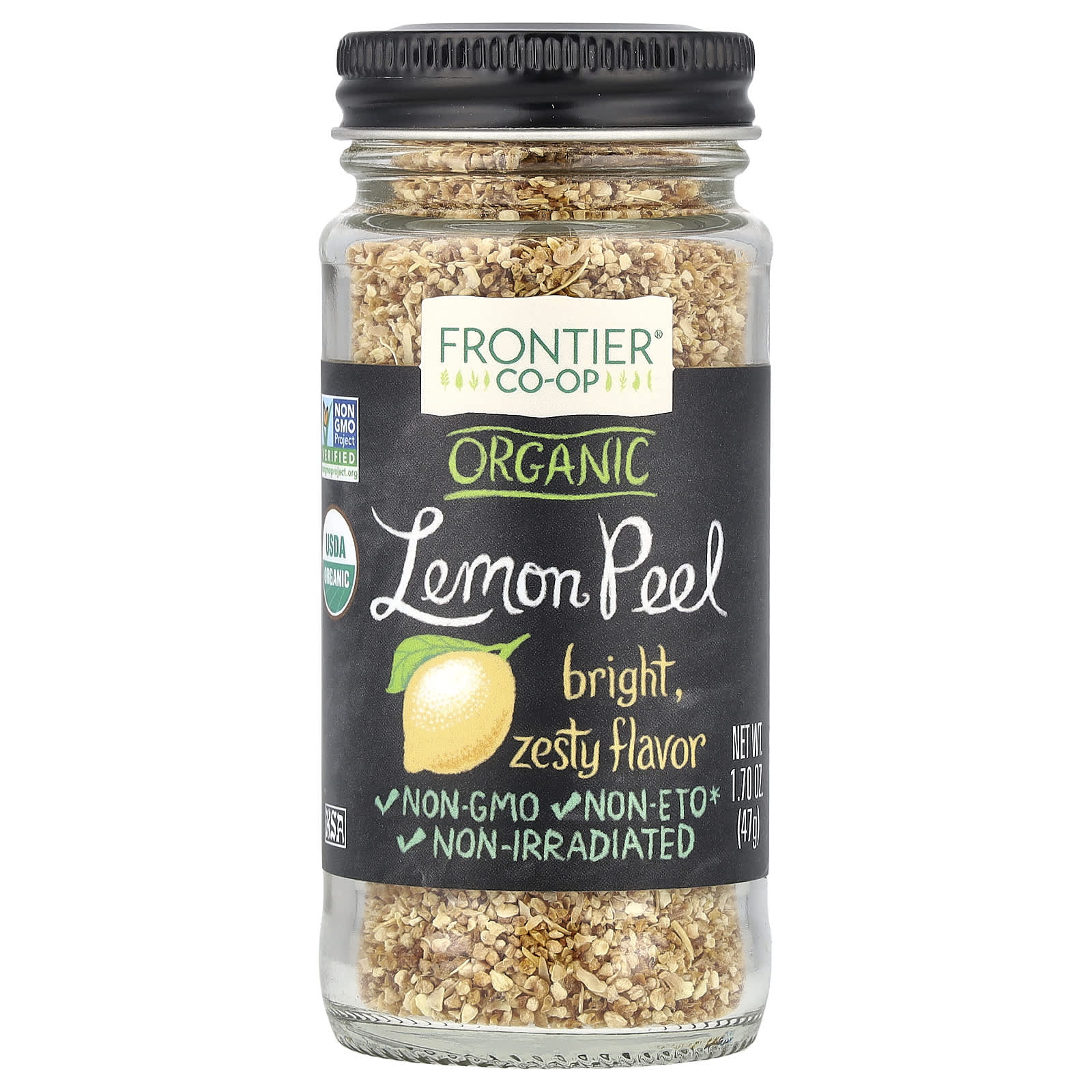 Organic Lemon Peel by Frontier Co-op, Non-GMO & USDA Certified - Image 1