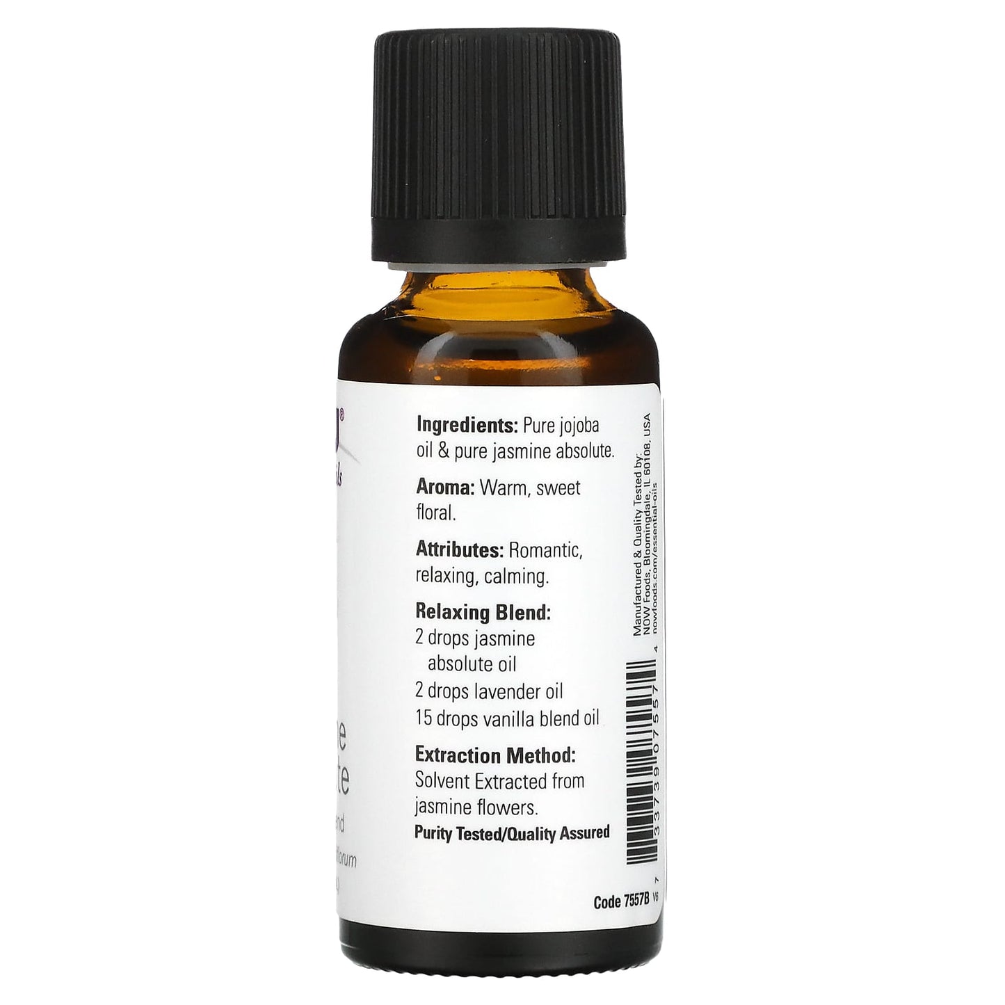 NOW Foods, Essential Oils, Jasmine Absolute, 1 fl oz (30 ml) - Image 2