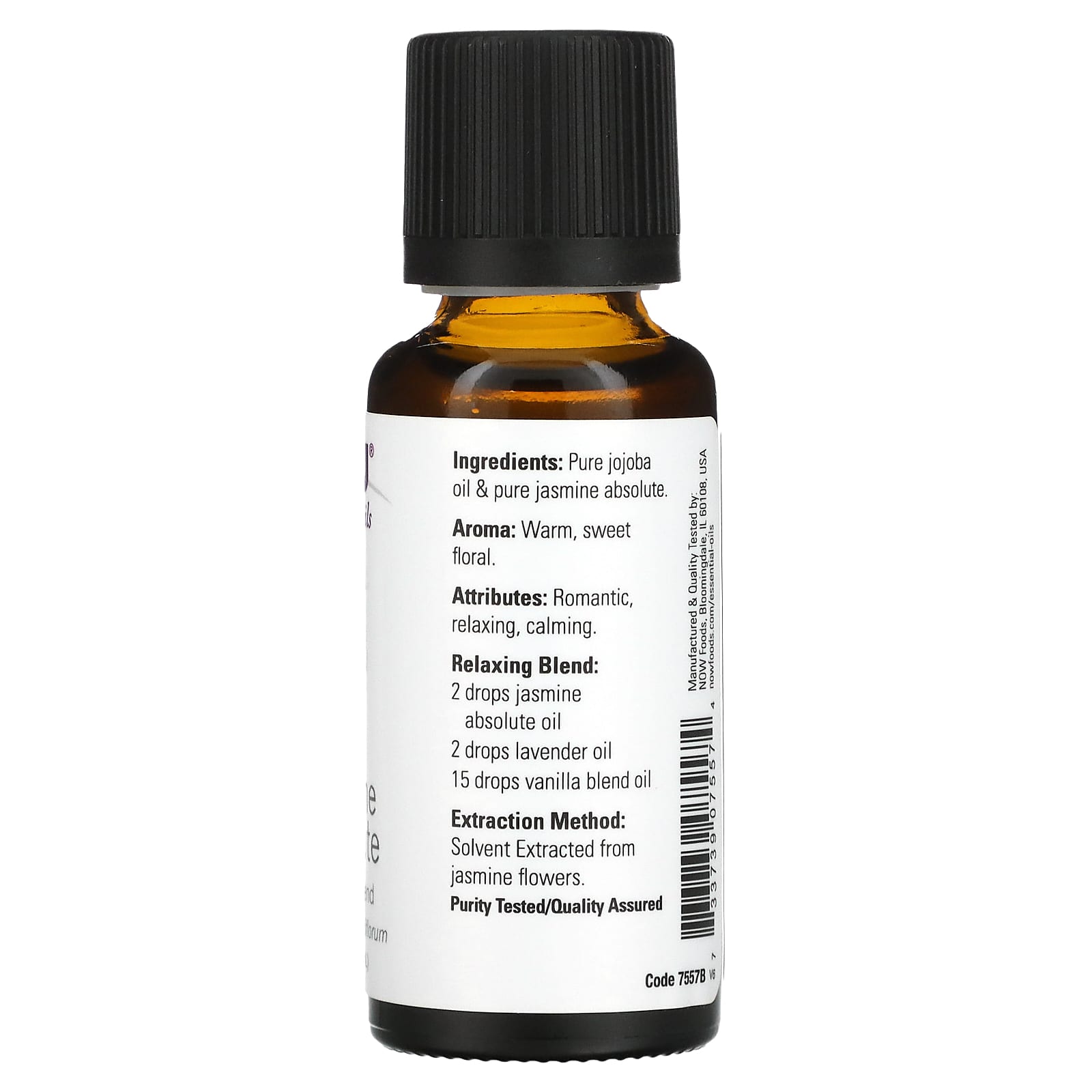 NOW Foods, Essential Oils, Jasmine Absolute, 1 fl oz (30 ml) - Image 2