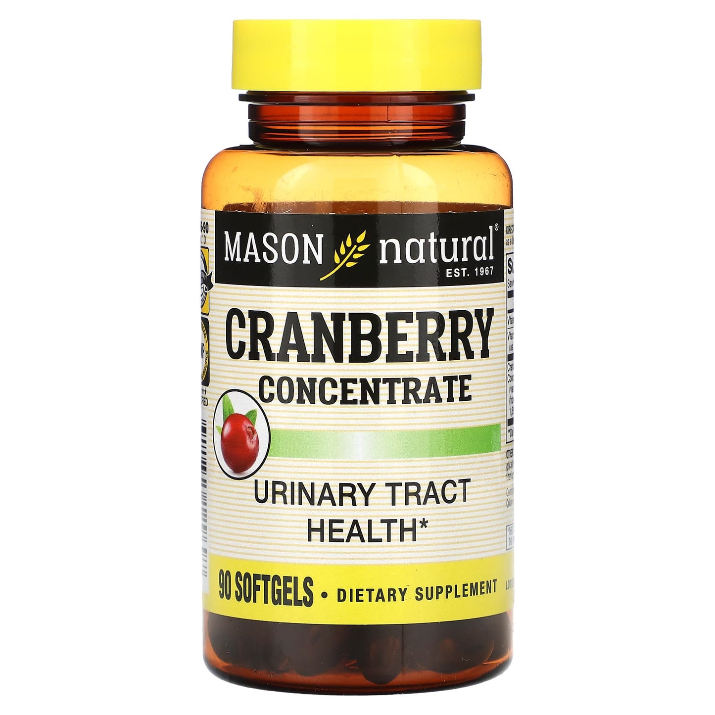 Mason Natural, Cranberry Concentrate, 90 Softgels - Image 1