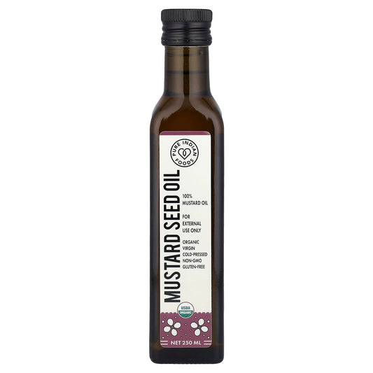 Pure Indian Foods, Mustard Seed Oil, 250 ml - Image 1