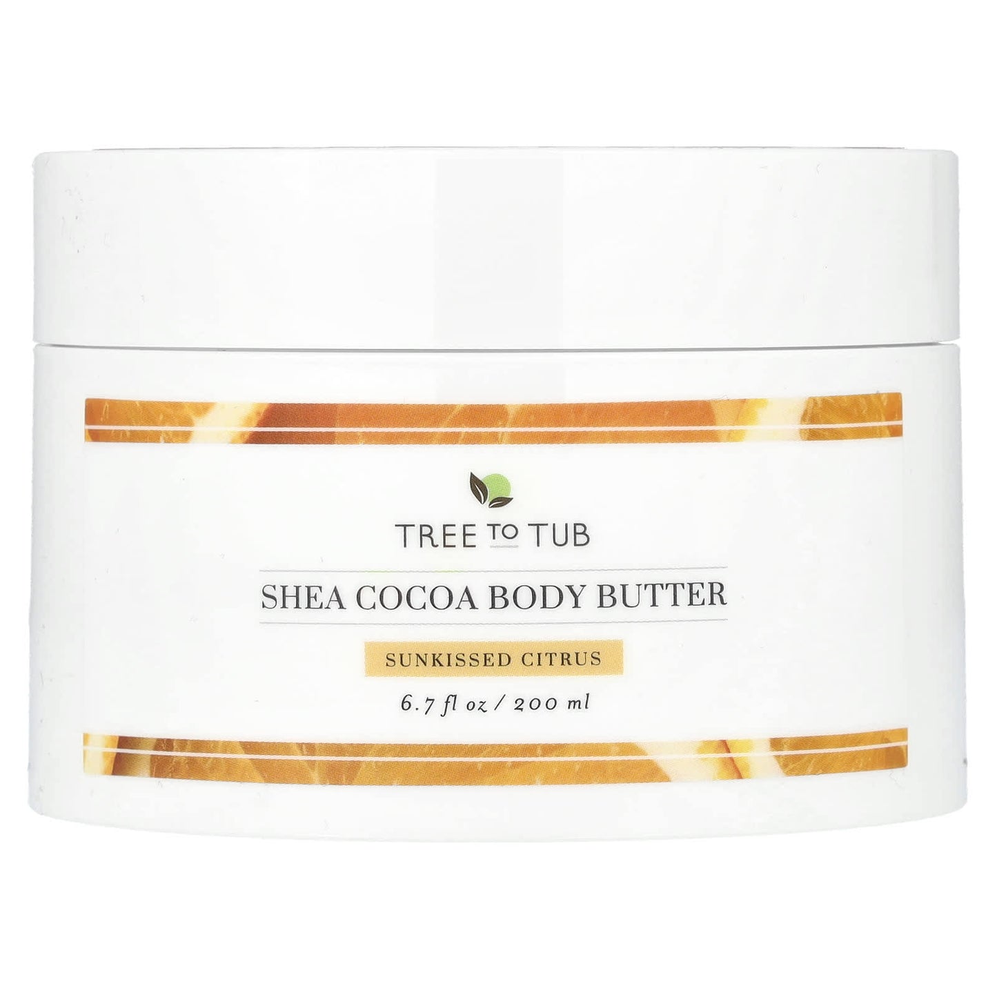 Tree To Tub, Shea Cocoa Body Butter, Sunkissed Citrus, 6.7 fl oz (200 ml) - Image 1