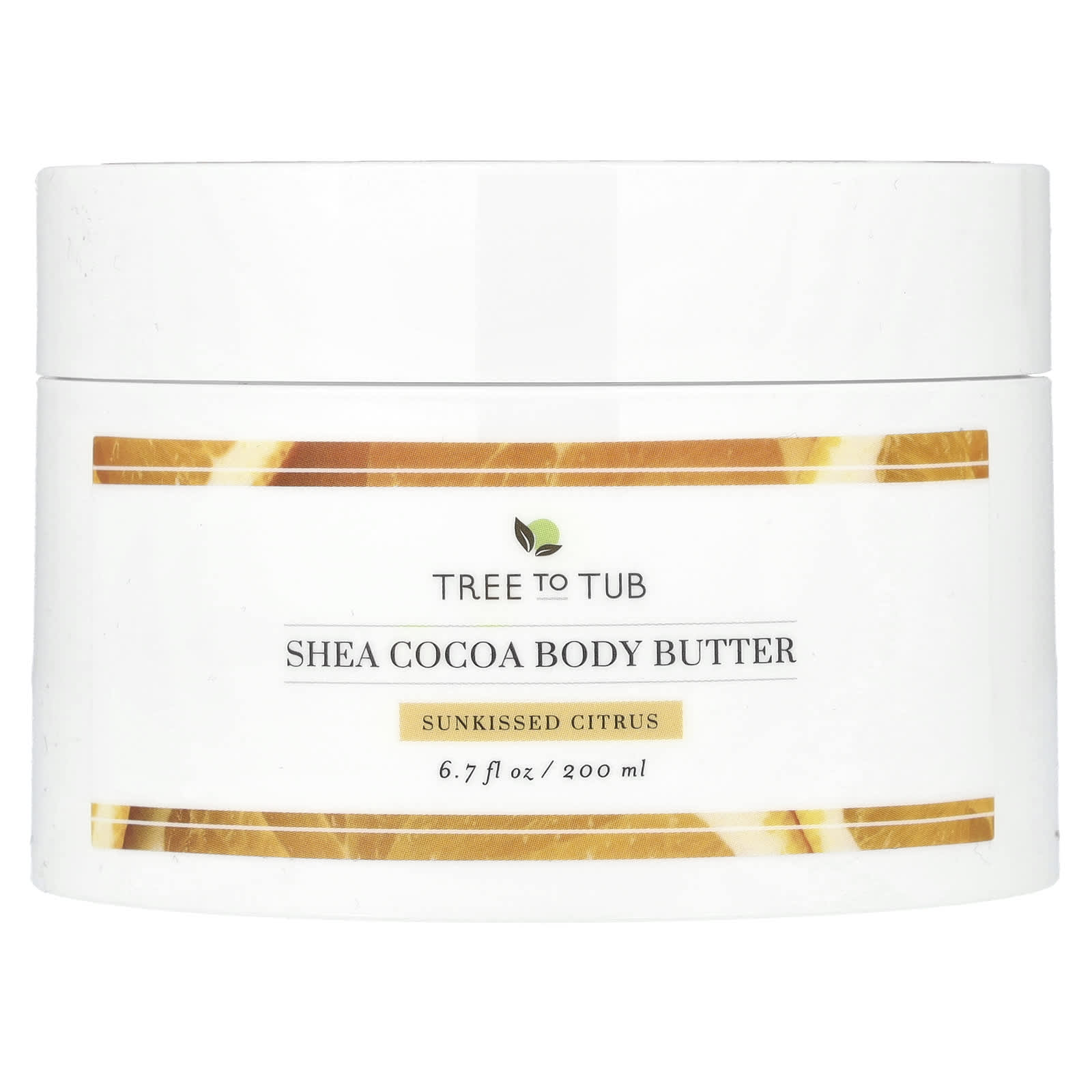 Tree To Tub, Shea Cocoa Body Butter, Sunkissed Citrus, 6.7 fl oz (200 ml) - Image 1