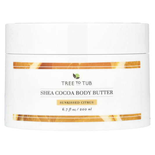 Tree To Tub, Shea Cocoa Body Butter, Sunkissed Citrus, 6.7 fl oz (200 ml) - Image 1