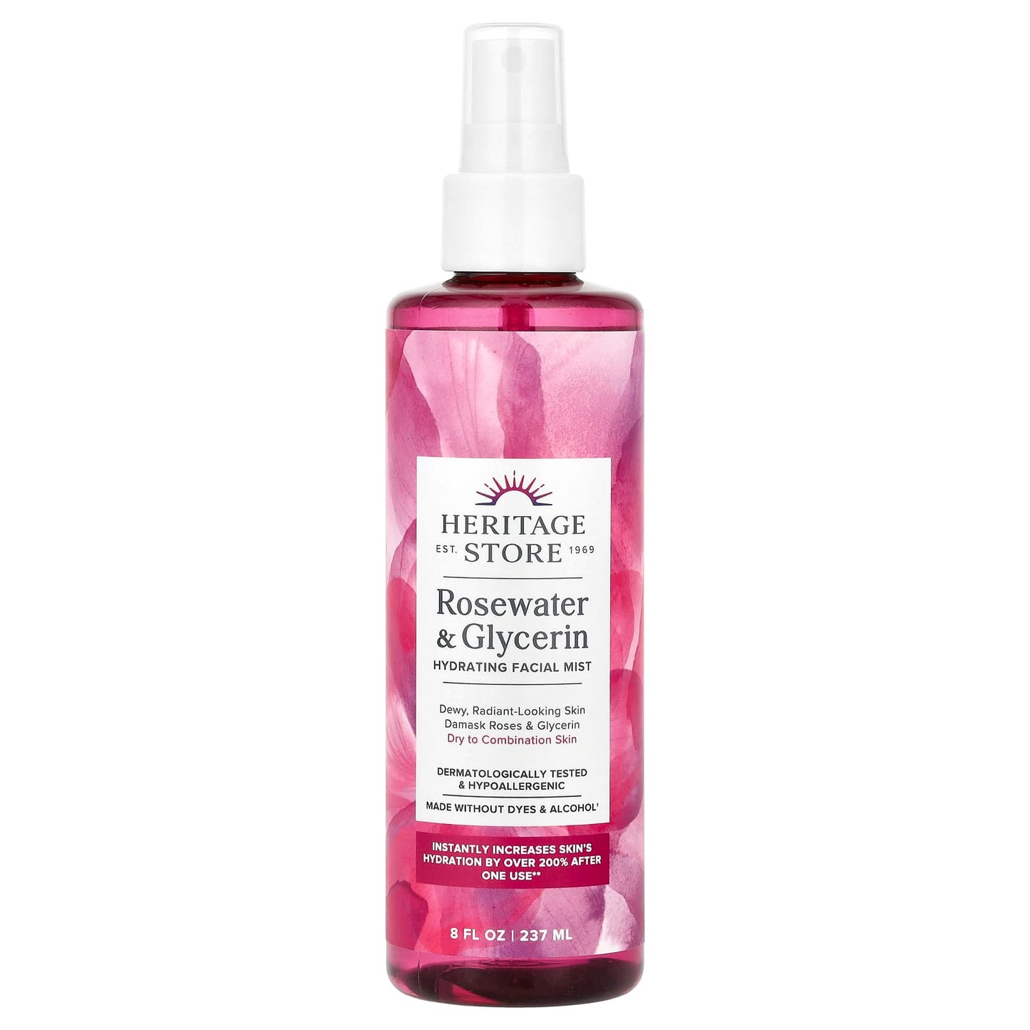 Rosewater & Glycerin Hydrating Facial Mist | Dewy, Radiant Skin - Image 1