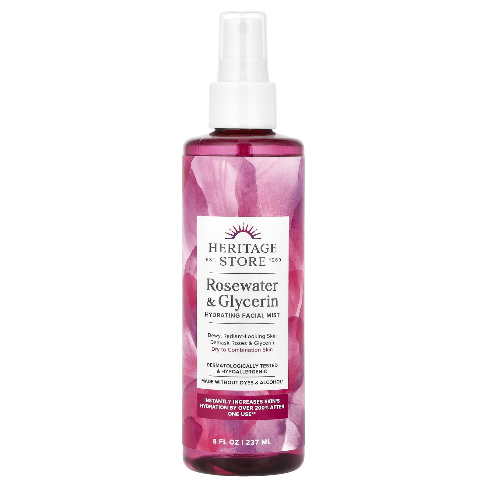 Rosewater & Glycerin Hydrating Facial Mist | Dewy, Radiant Skin - Image 1