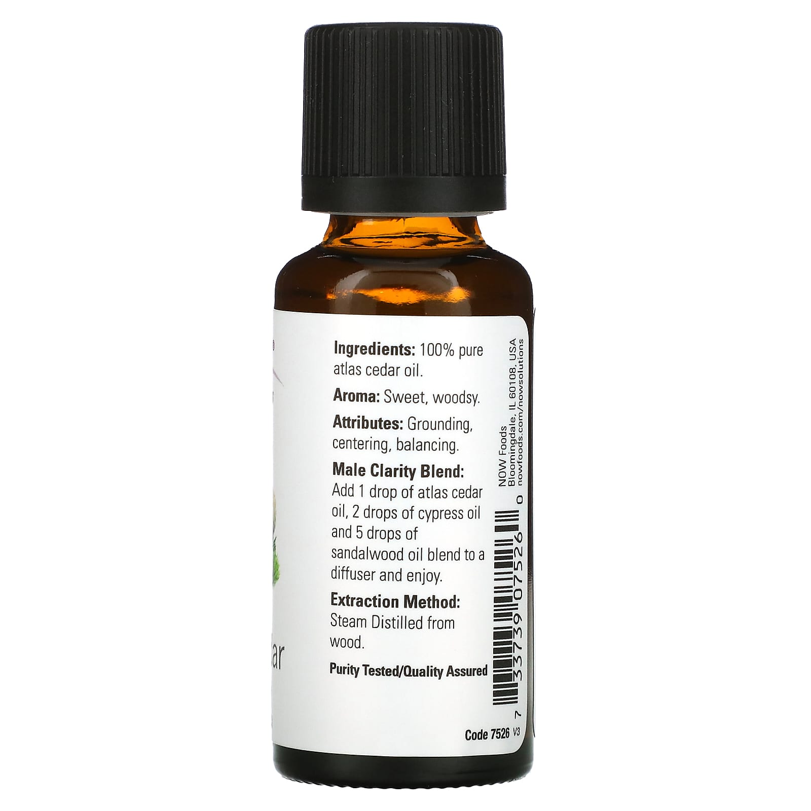 NOW Foods, Essential Oils, Atlas Cedar, 1 fl oz (30 ml) - Image 2