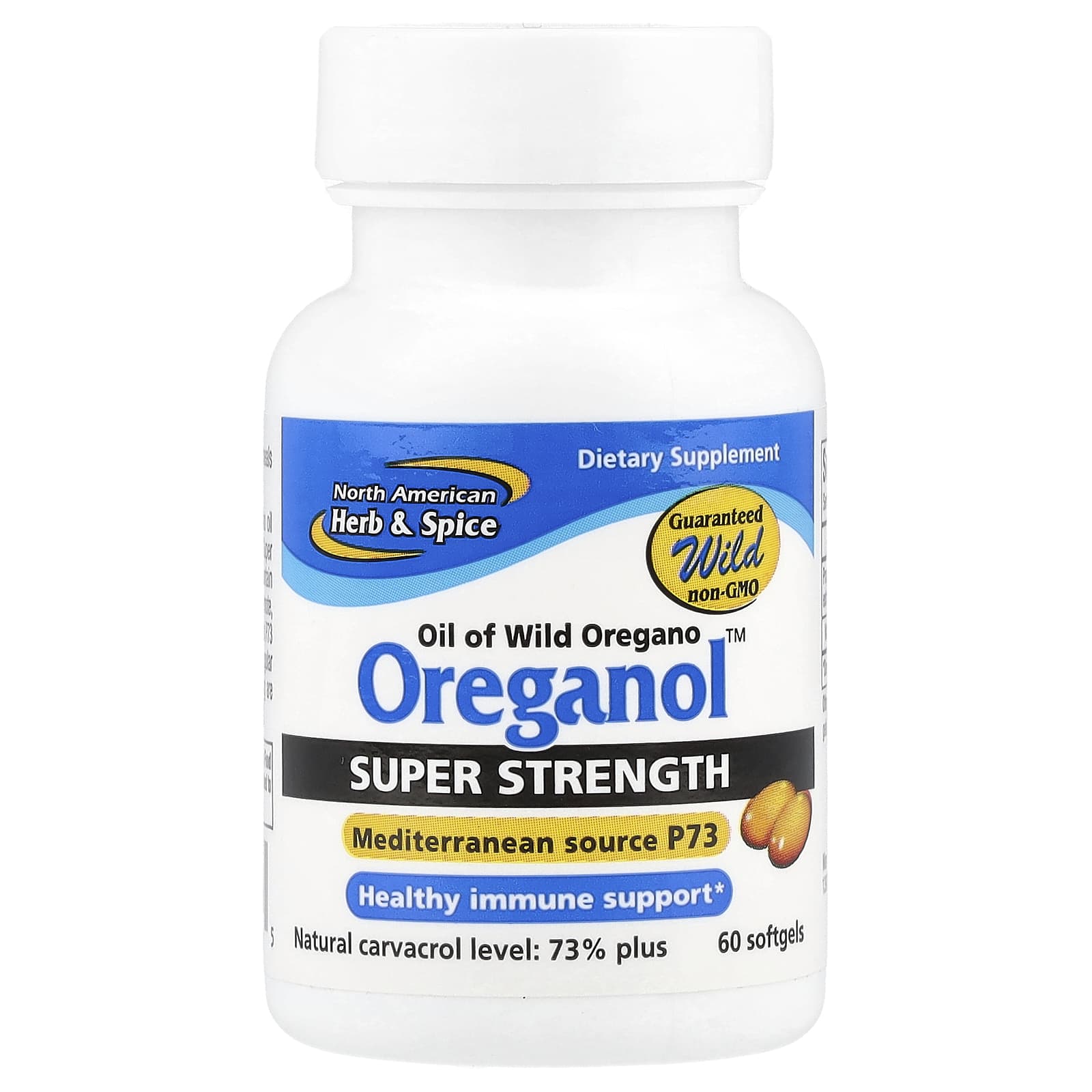 North American Herb & Spice, Oreganol™, Super Strength, 60 Softgels - Image 1