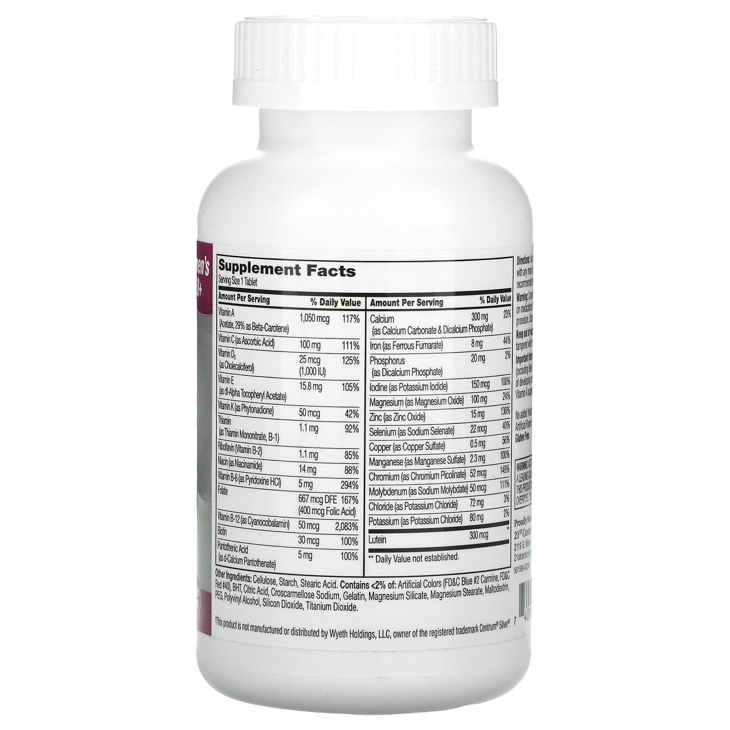 21st Century Women's Multivitamin Supplement 50+ Years, 100 Tablets - Image 2