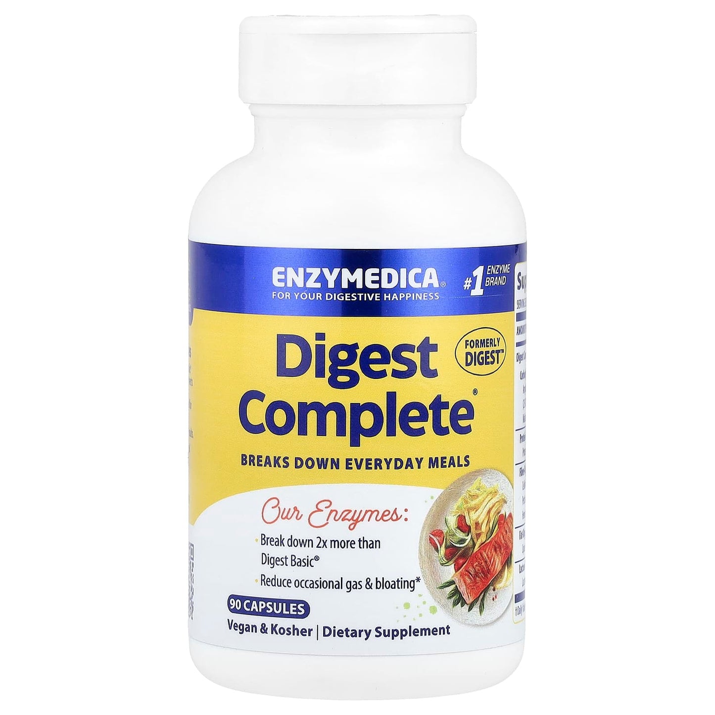 Optimize Your Digestion with Enzymedica Digest Complete, 90 Capsules - Image 1