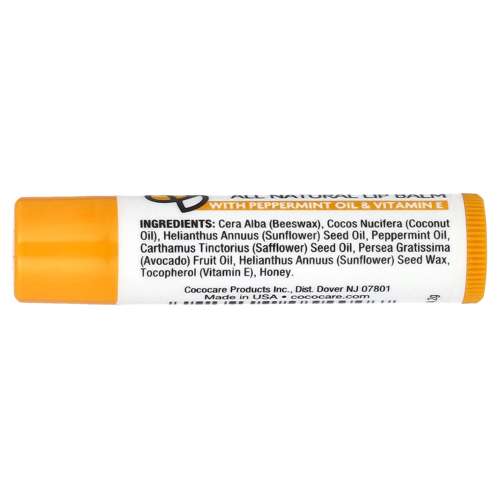 Cococare Natural Lip Balm with Beeswax & Peppermint Oil, 0.15 oz - Image 2
