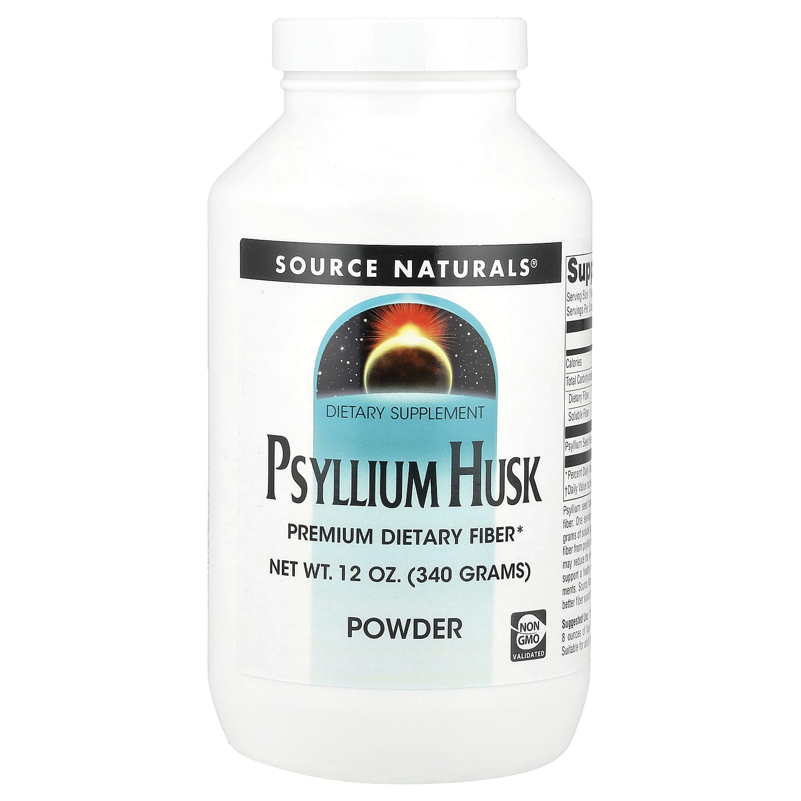 Source Naturals, Psyllium Husk Powder, 12 oz (340 g) - Image 1