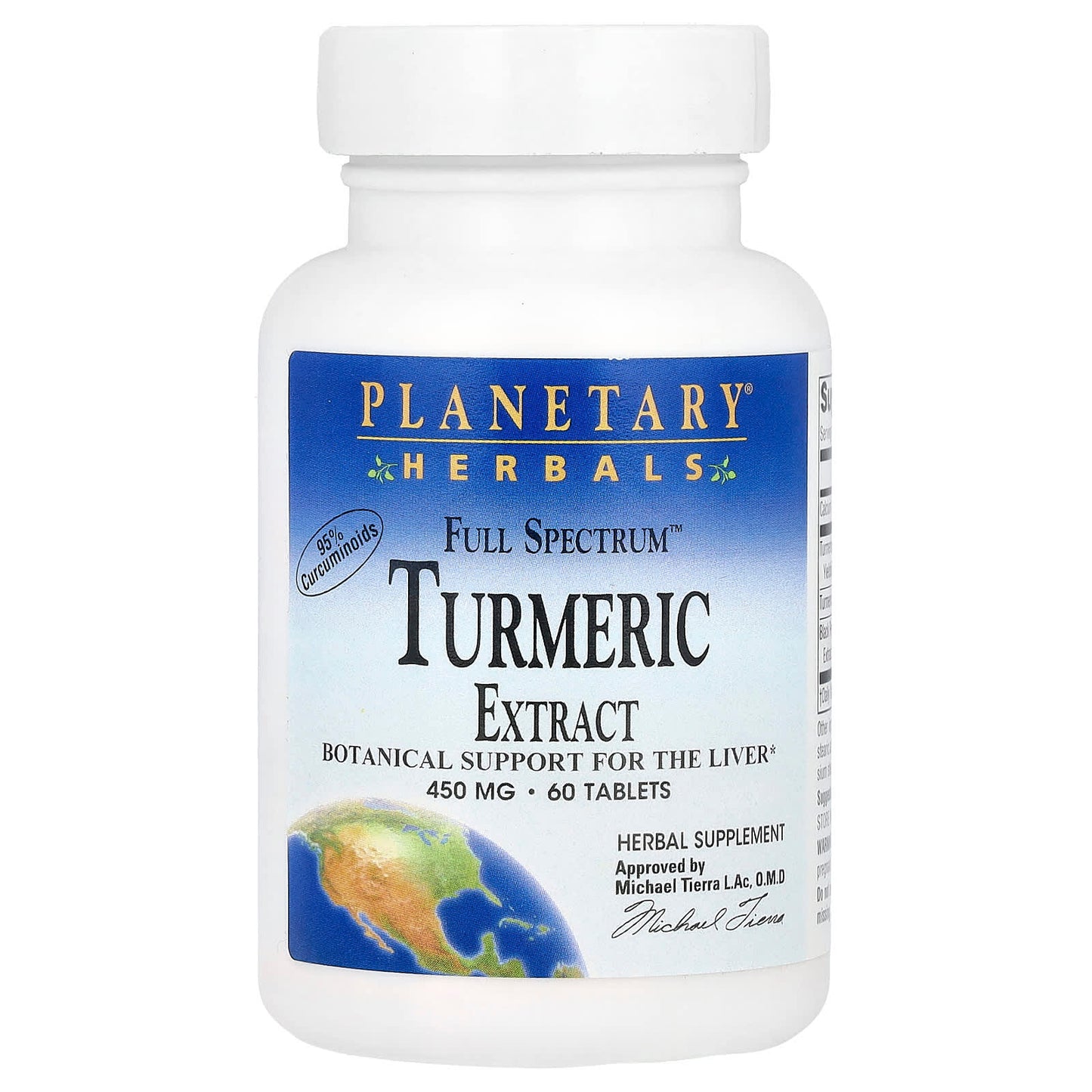 Planetary Herbals, Full Spectrum™ Turmeric Extract, 450 mg, 60 Tablets - Image 1