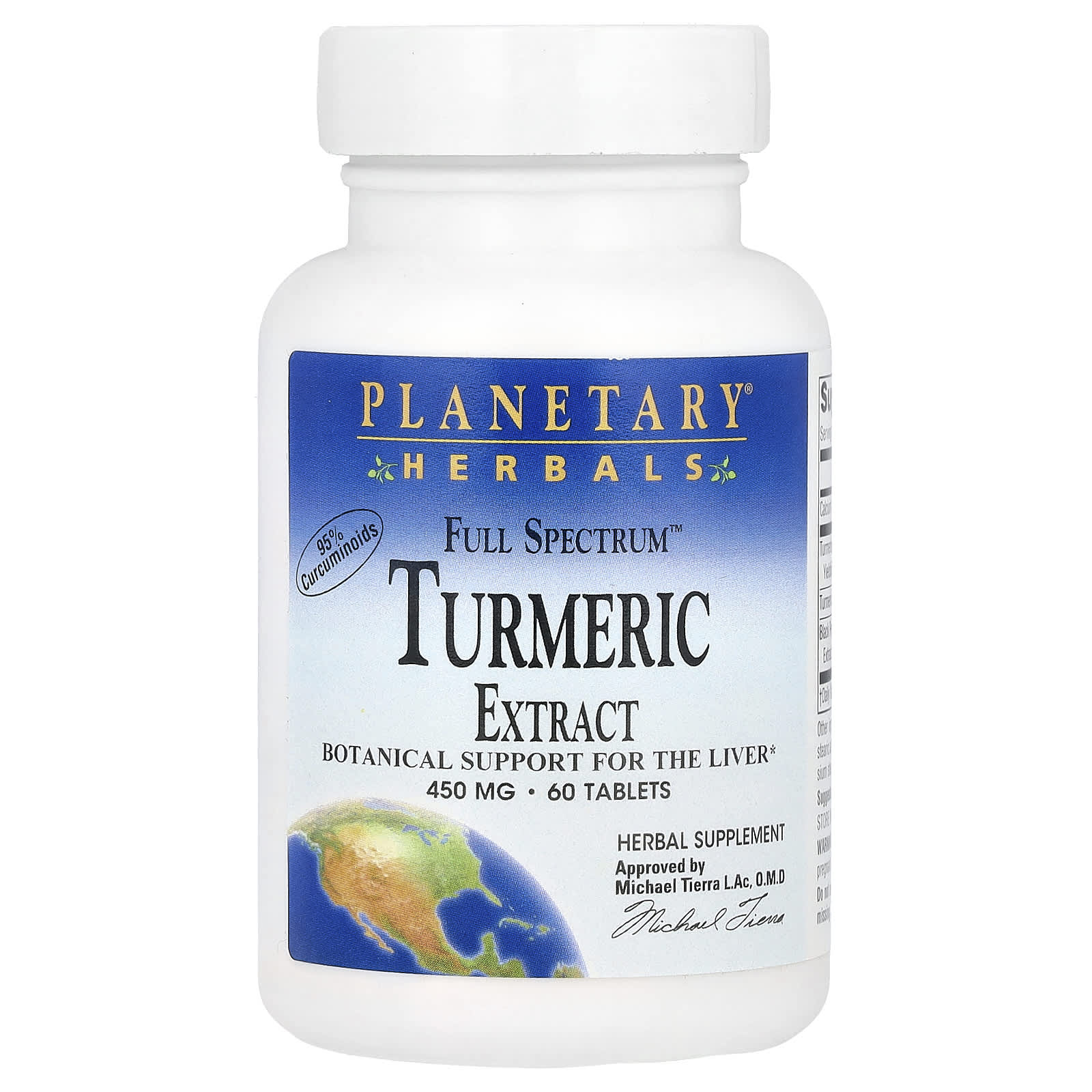 Planetary Herbals, Full Spectrum™ Turmeric Extract, 450 mg, 60 Tablets - Image 1