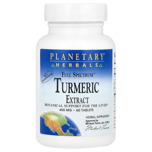 Planetary Herbals, Full Spectrum™ Turmeric Extract, 450 mg, 60 Tablets - Image 1