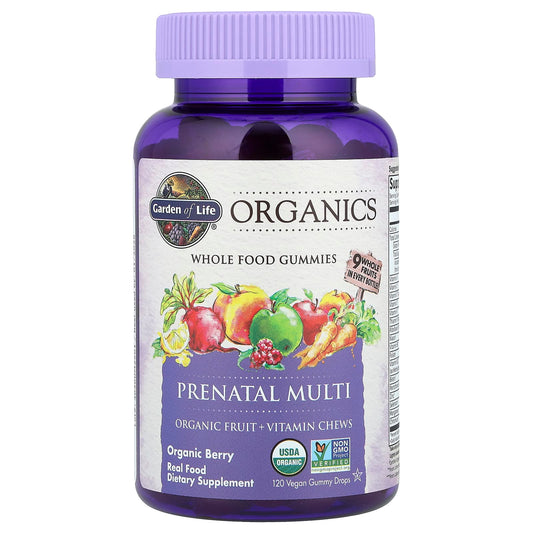 Garden of Life, Organics, Prenatal Multi, Organic Berry, 120 Vegan Gummy Drops