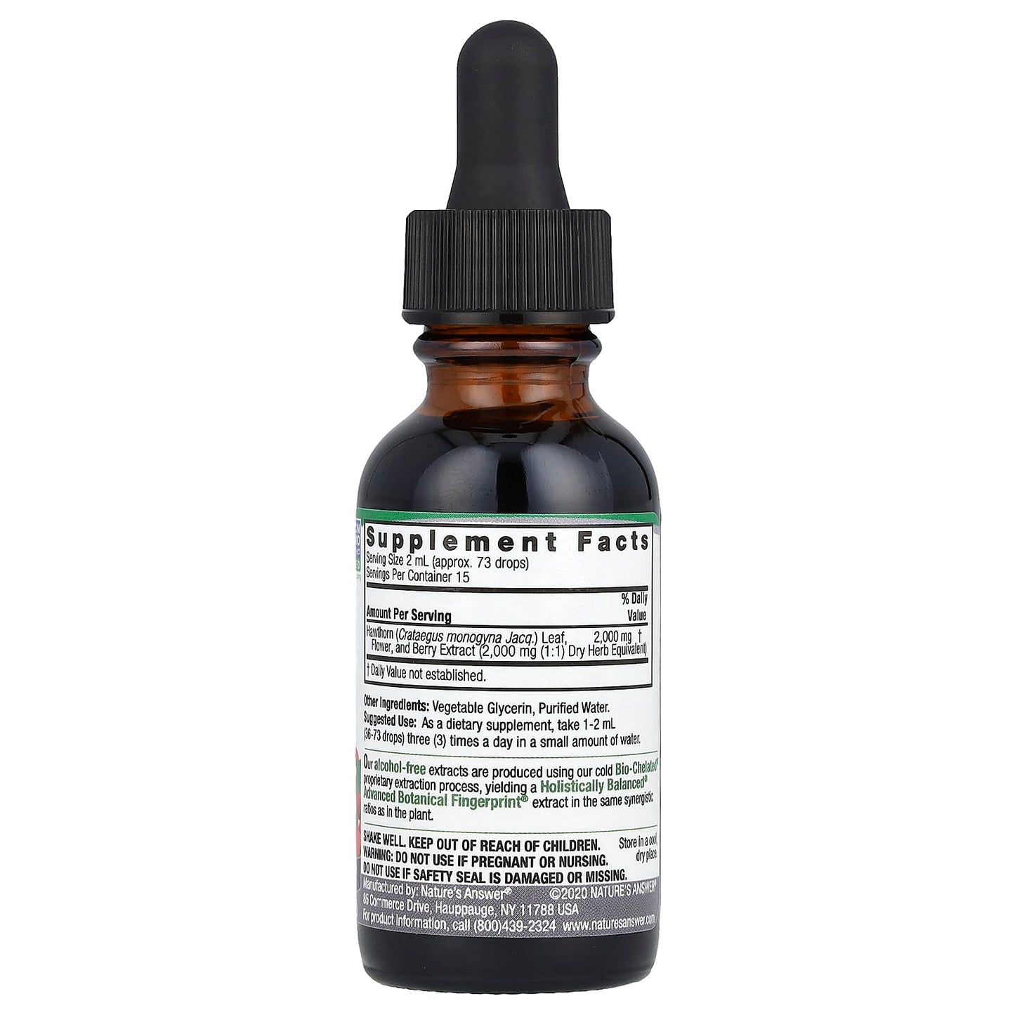 Nature's Answer, Hawthorn Berry, Fluid Extract, Alcohol-Free, 2,000 mg, 1 fl oz (30 mL) - Image 2