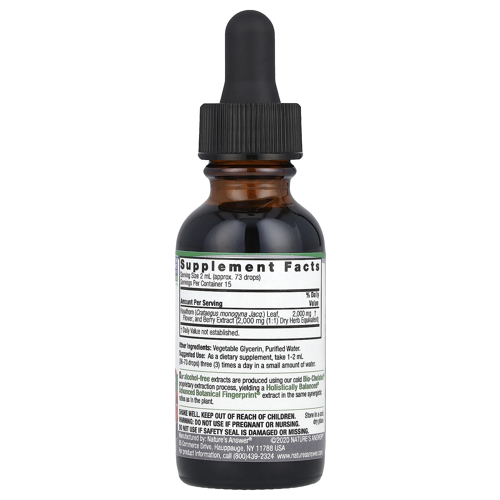 Nature's Answer, Hawthorn Berry, Fluid Extract, Alcohol-Free, 2,000 mg, 1 fl oz (30 mL) - Image 2