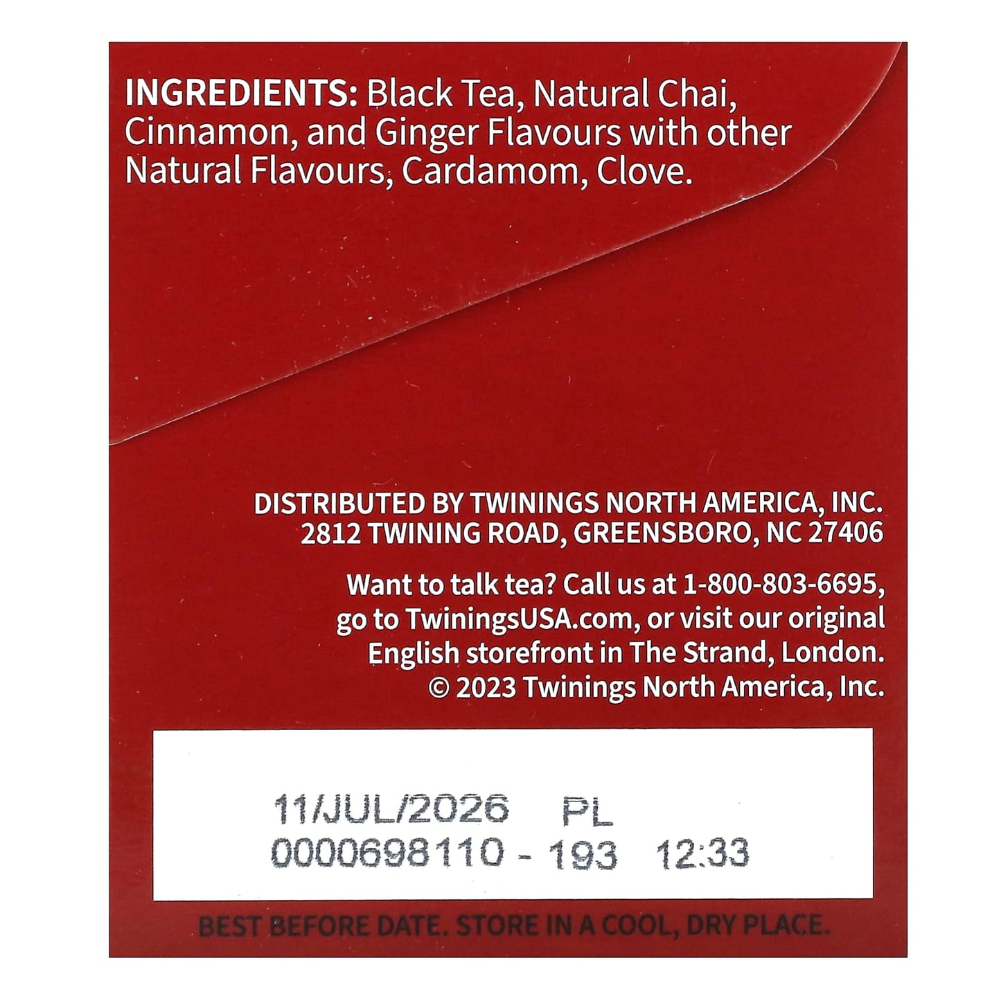 Twinings, Flavored Black Tea, Chai, Ultra Spice , 20 Tea Bags, 1.41 oz (40 g) - Image 2