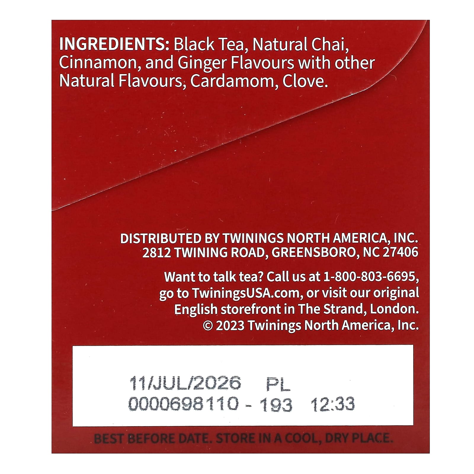 Twinings, Flavored Black Tea, Chai, Ultra Spice , 20 Tea Bags, 1.41 oz (40 g) - Image 2