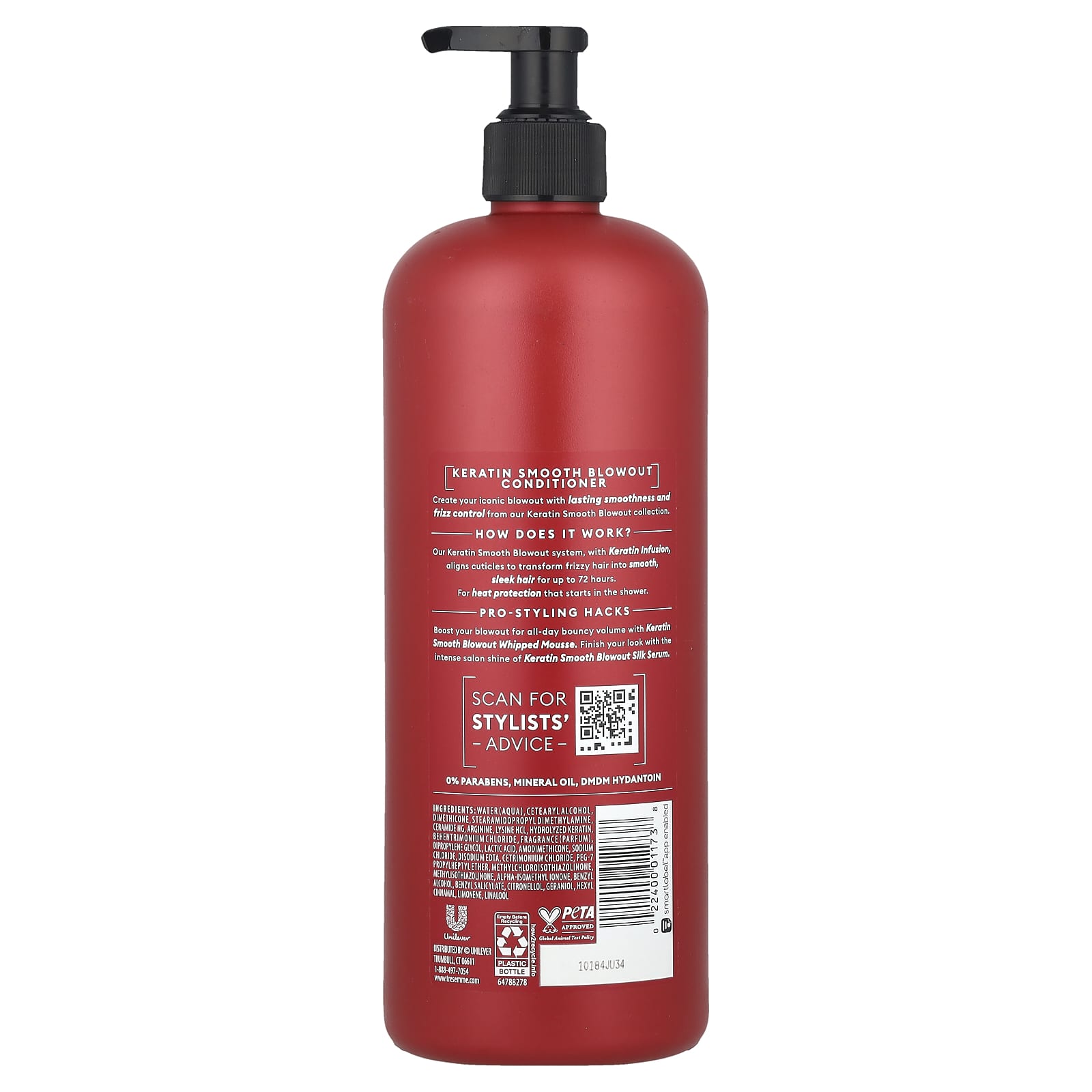 TRESemmé, Keratin Smooth Blowout, Conditioner, 28 fl oz (828 ml) - Image 2