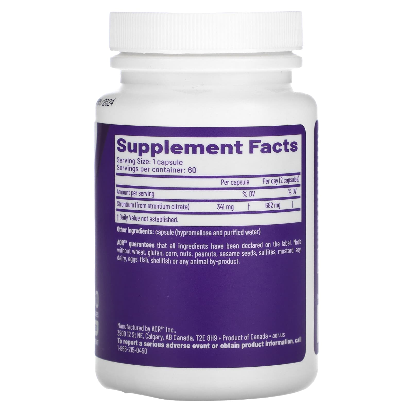 Strontium Support II by AOR - Healthy Bones Supplement - Image 2