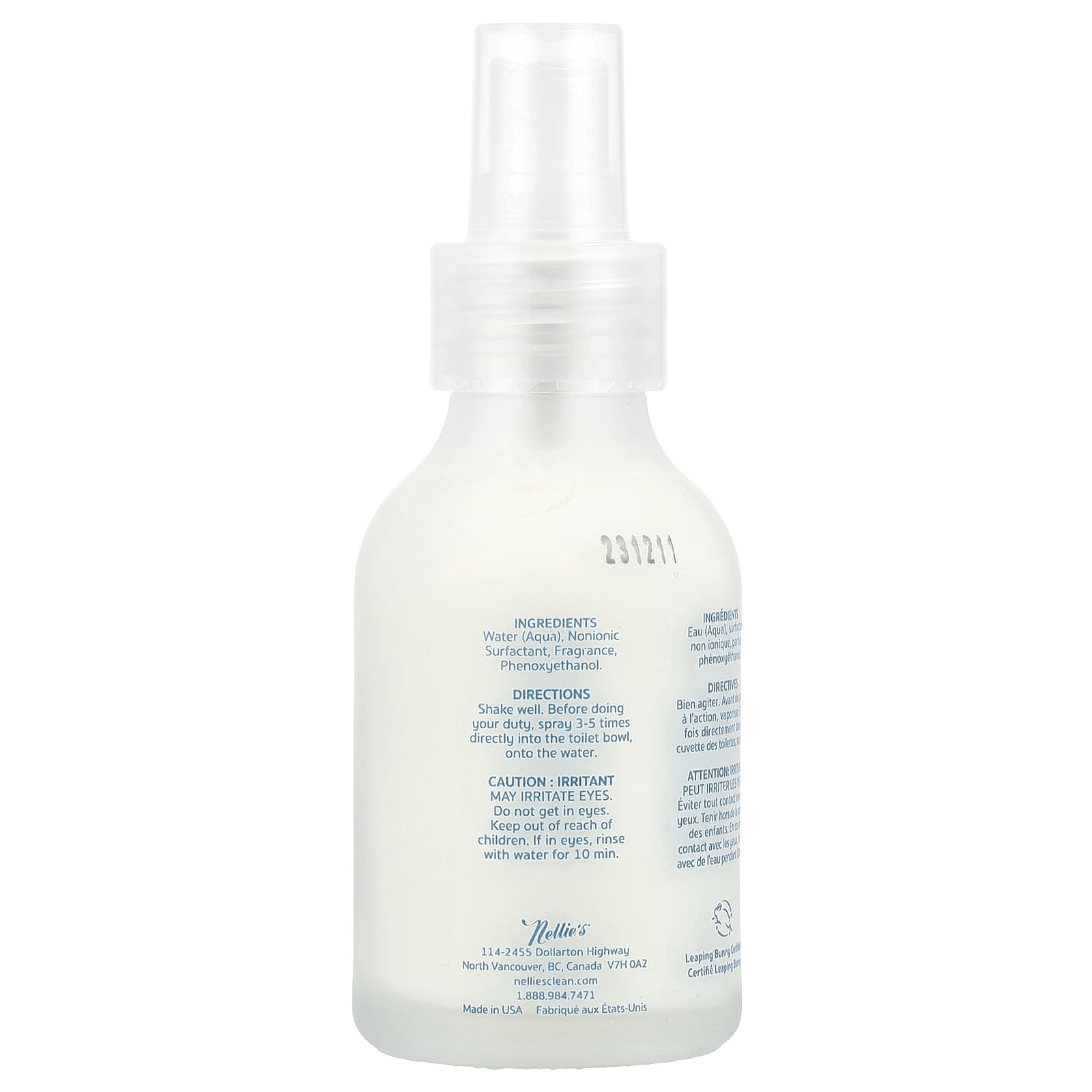 Nellie's, Toilet Spray, Lemon, 3.38 fl oz ( 100 ml) - Image 2