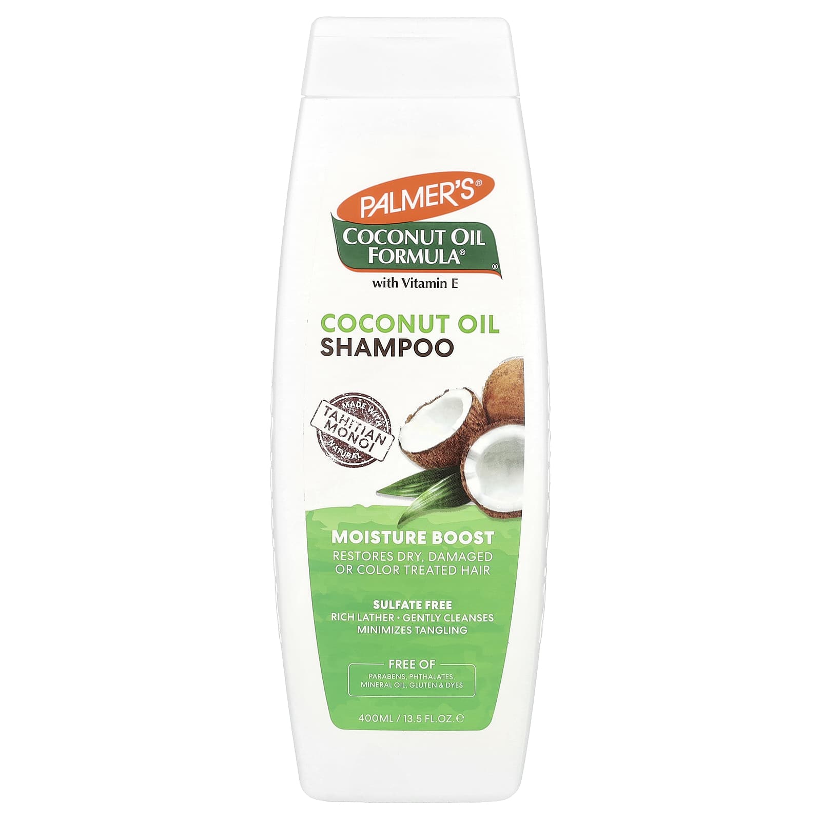 Palmer's, Coconut Oil Formula® with Vitamin E, Moisture Boost Shampoo, Dry, Damaged or Color Treated Hair, 13.5 fl oz (400 ml) - Image 1