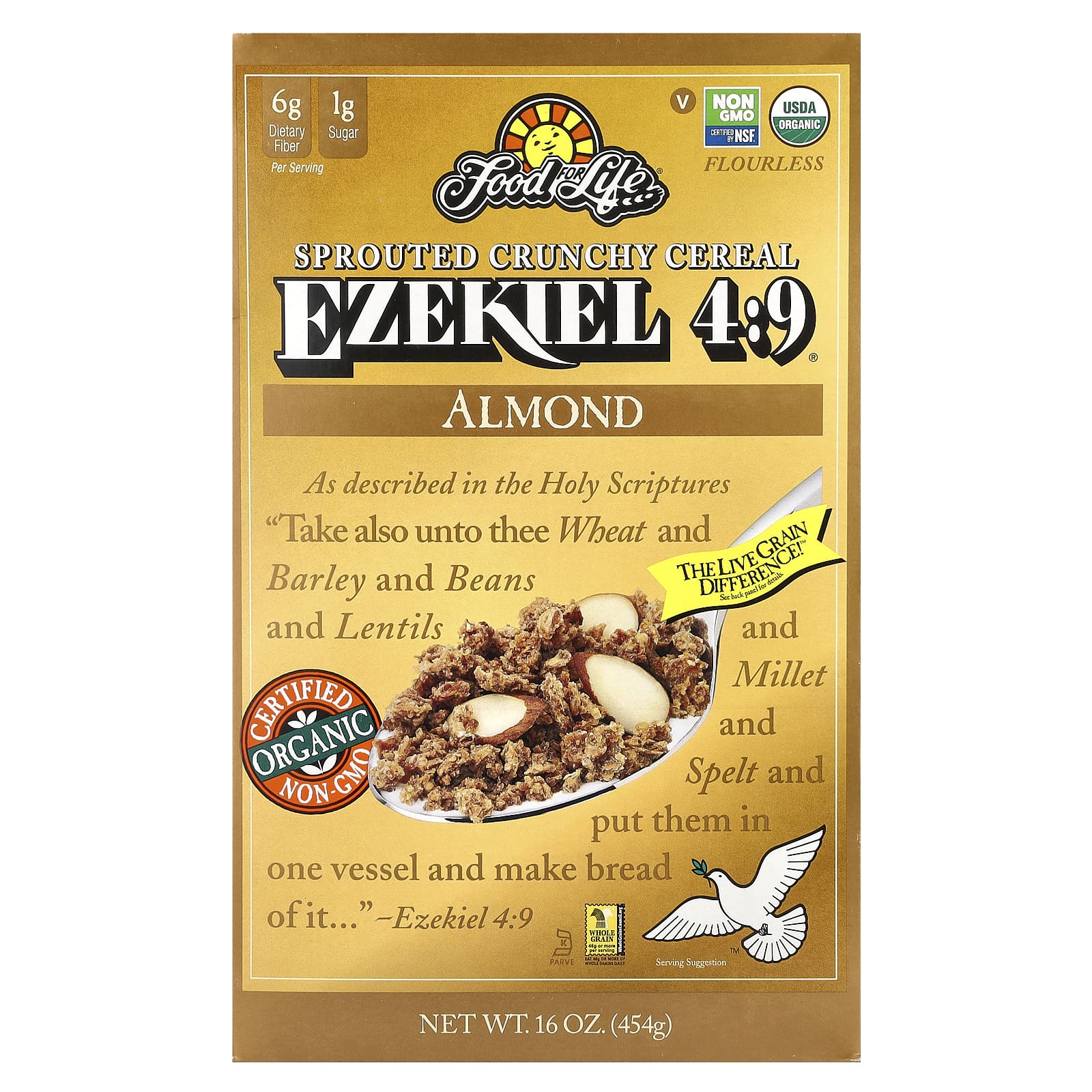Ezekiel 4:9 Sprouted Cereal Crunchy - Healthy, Organic, Vegan - Image 1