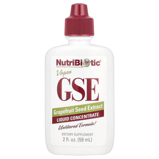 NutriBiotic, Vegan GSE Grapefruit Seed Extract, Liquid Concentrate, 100 mg, 2 fl oz (59 ml) - Image 1