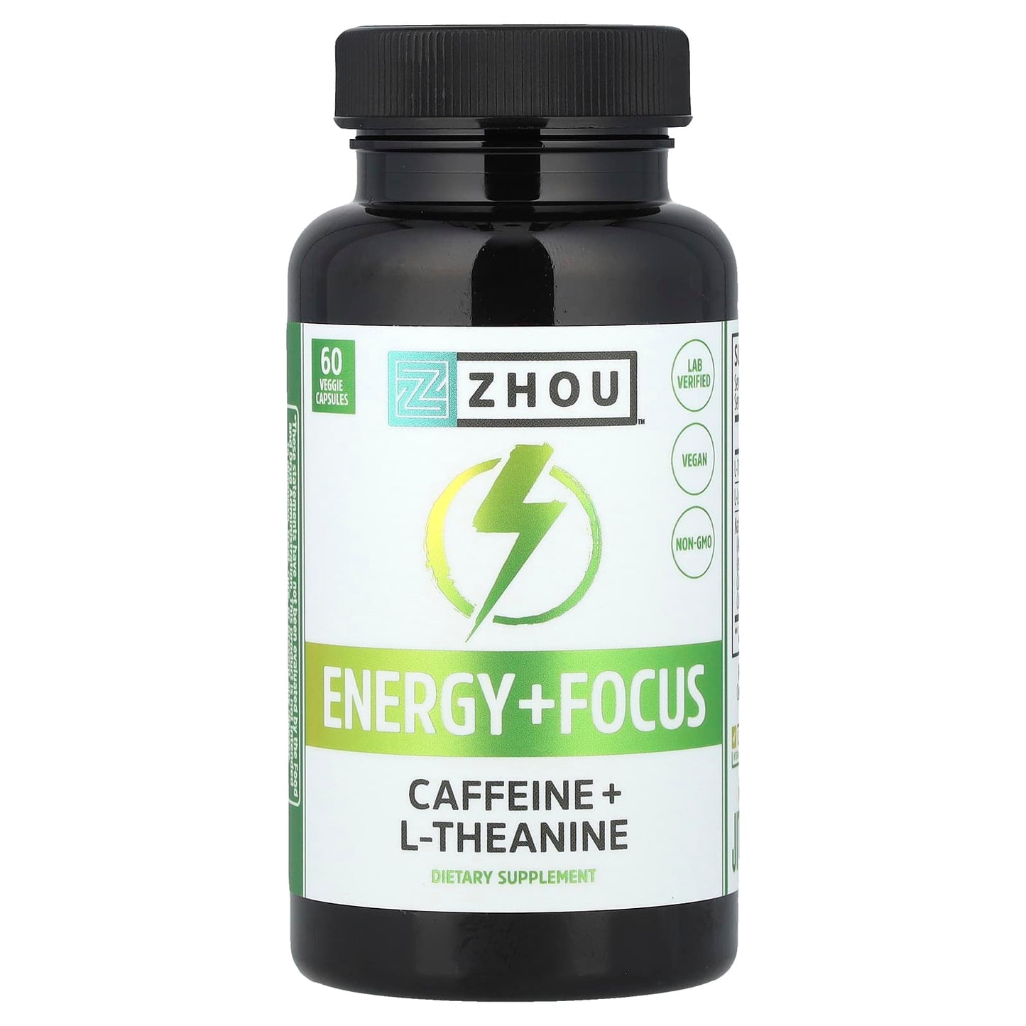 Zhou Nutrition, Energy + Focus, 60 Veggie Capsules - Image 1